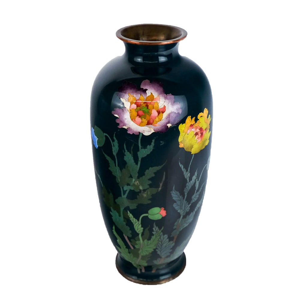 Asian Enamel Metal Vase (1 of 8)