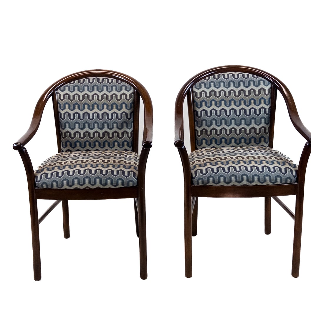 Pair of Modern Horseshoe-Back Armchairs (1 of 3)