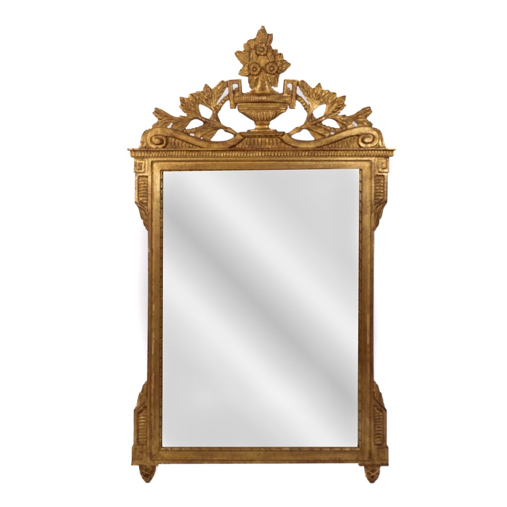 Continental Neoclassical-Style Giltwood Mirror (1 of 8)