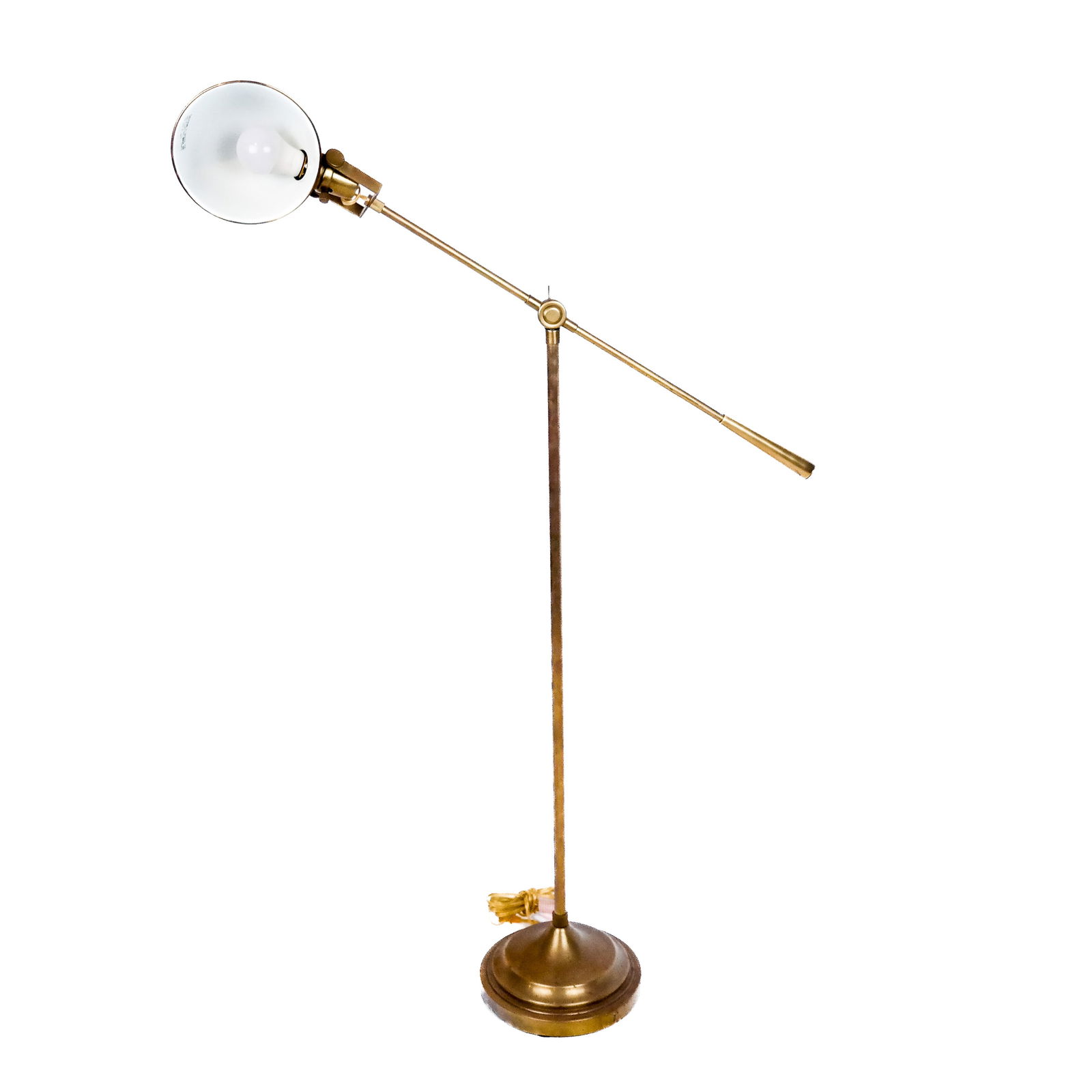 Art Deco-Style Adjustable Brass Floor Lamp (1 of 9)