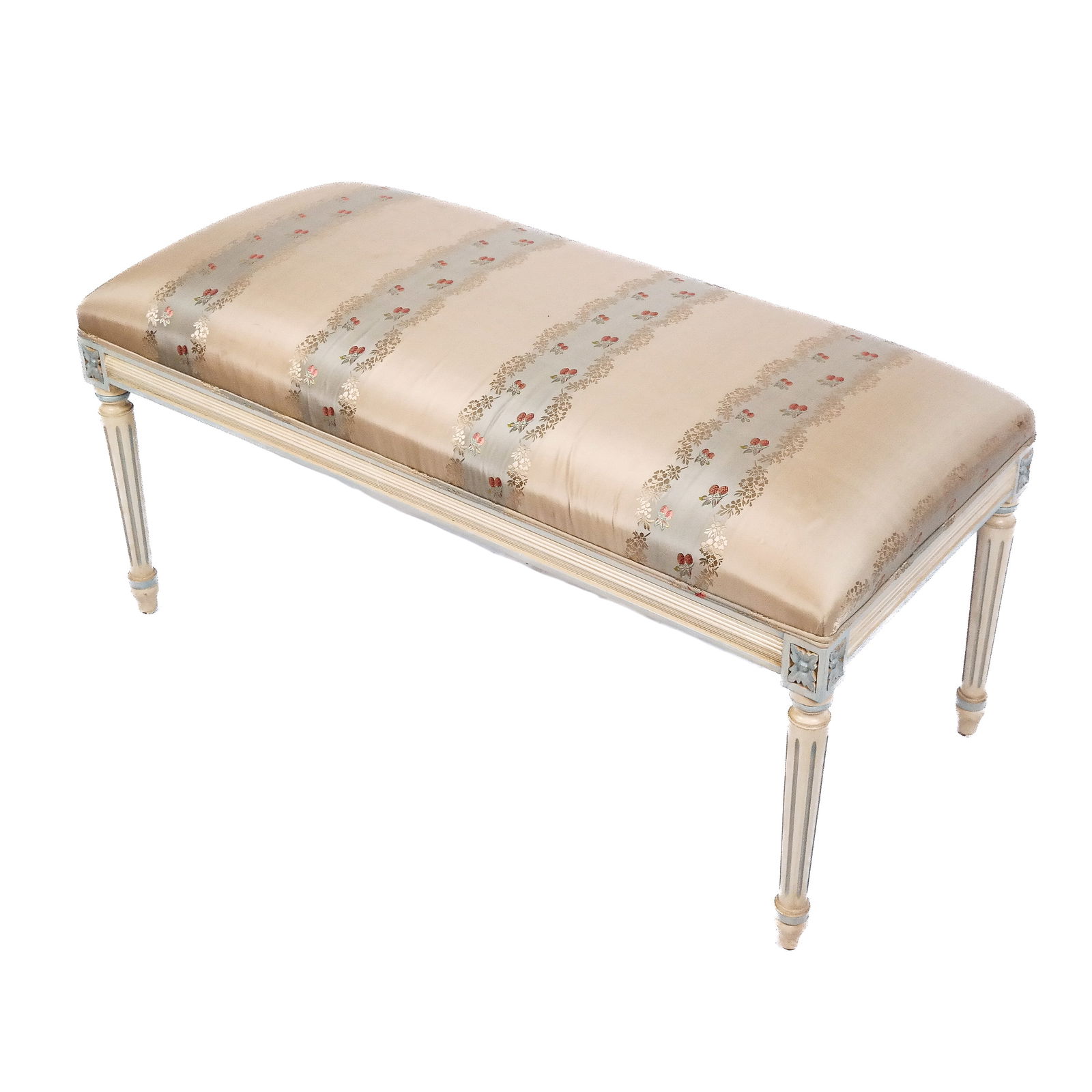 Neoclassical-Style Paint-Decorated Bench (1 of 8)