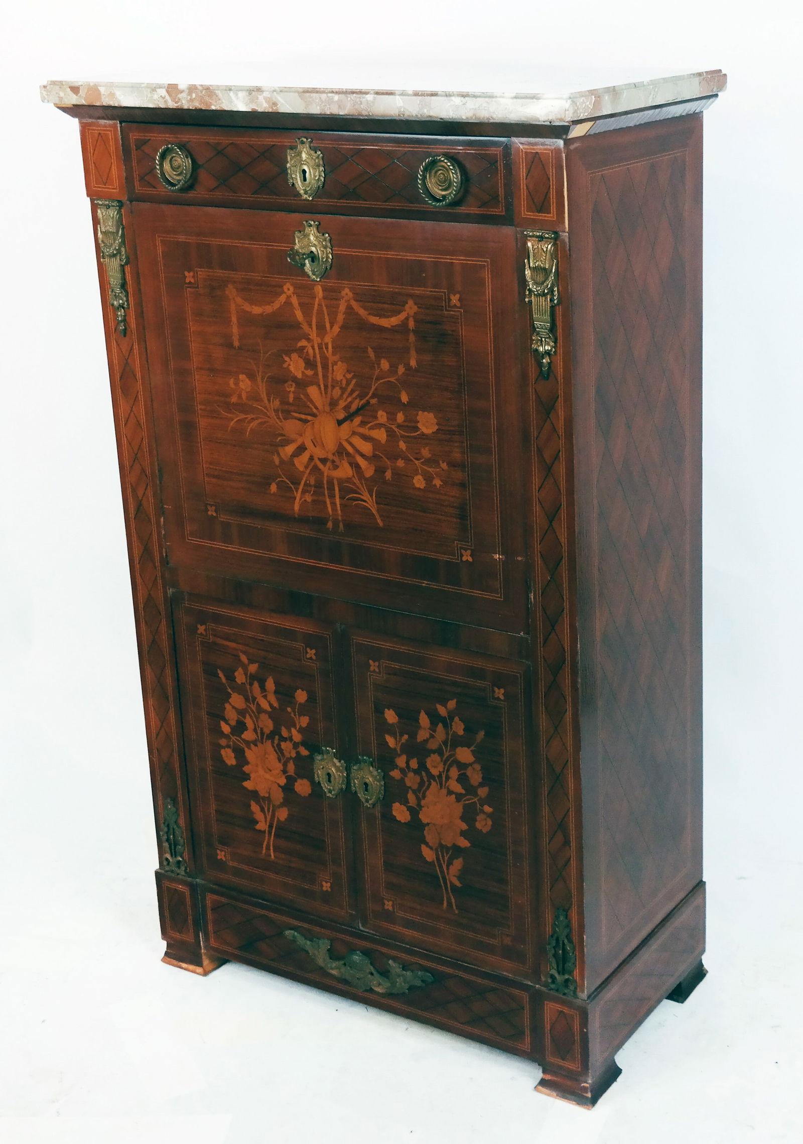 Louis XVI-Style Inlaid Secretaire a Abattant (1 of 18)