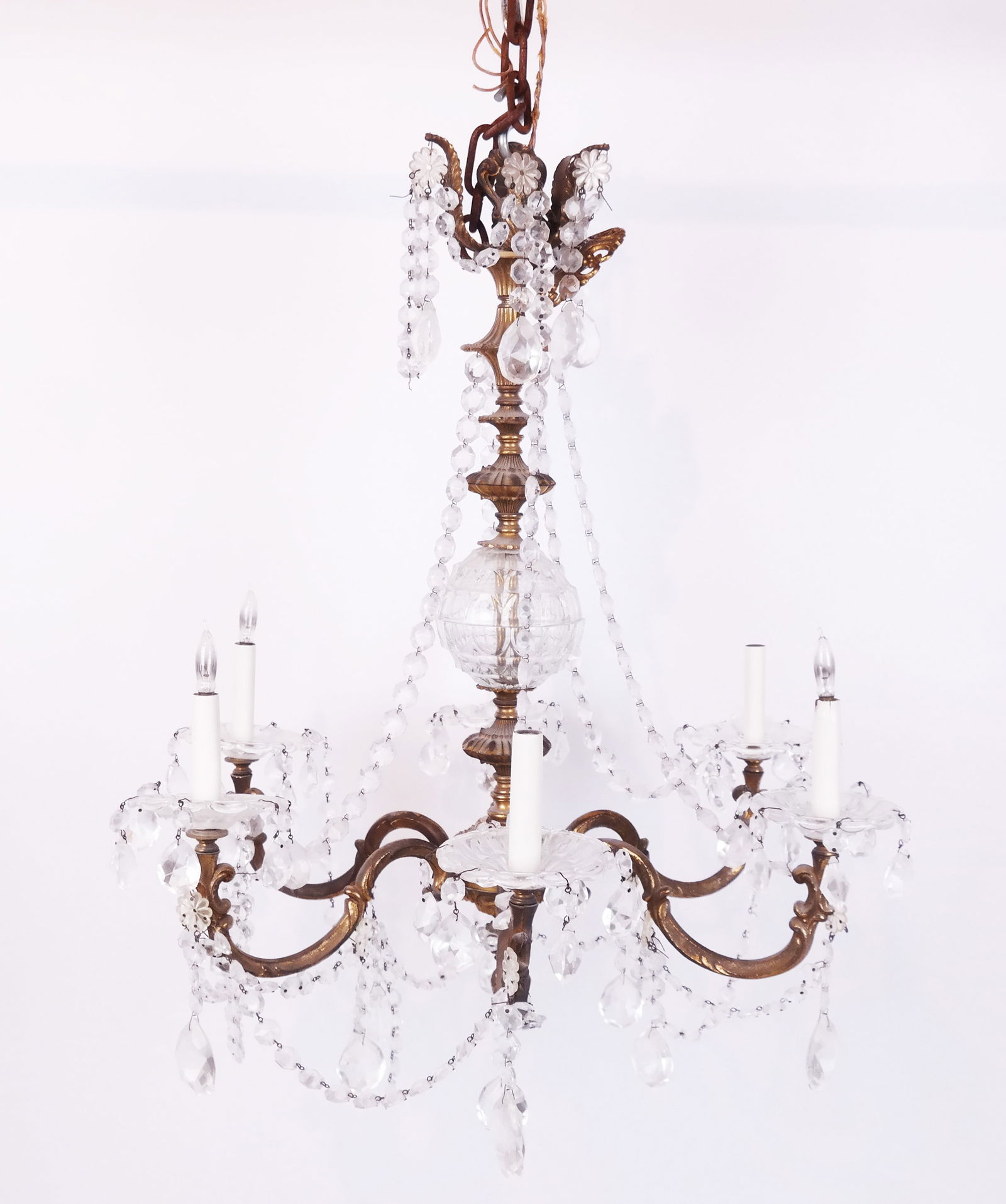 Rococo Revival Bronze 6-Light Chandelier (1 of 11)