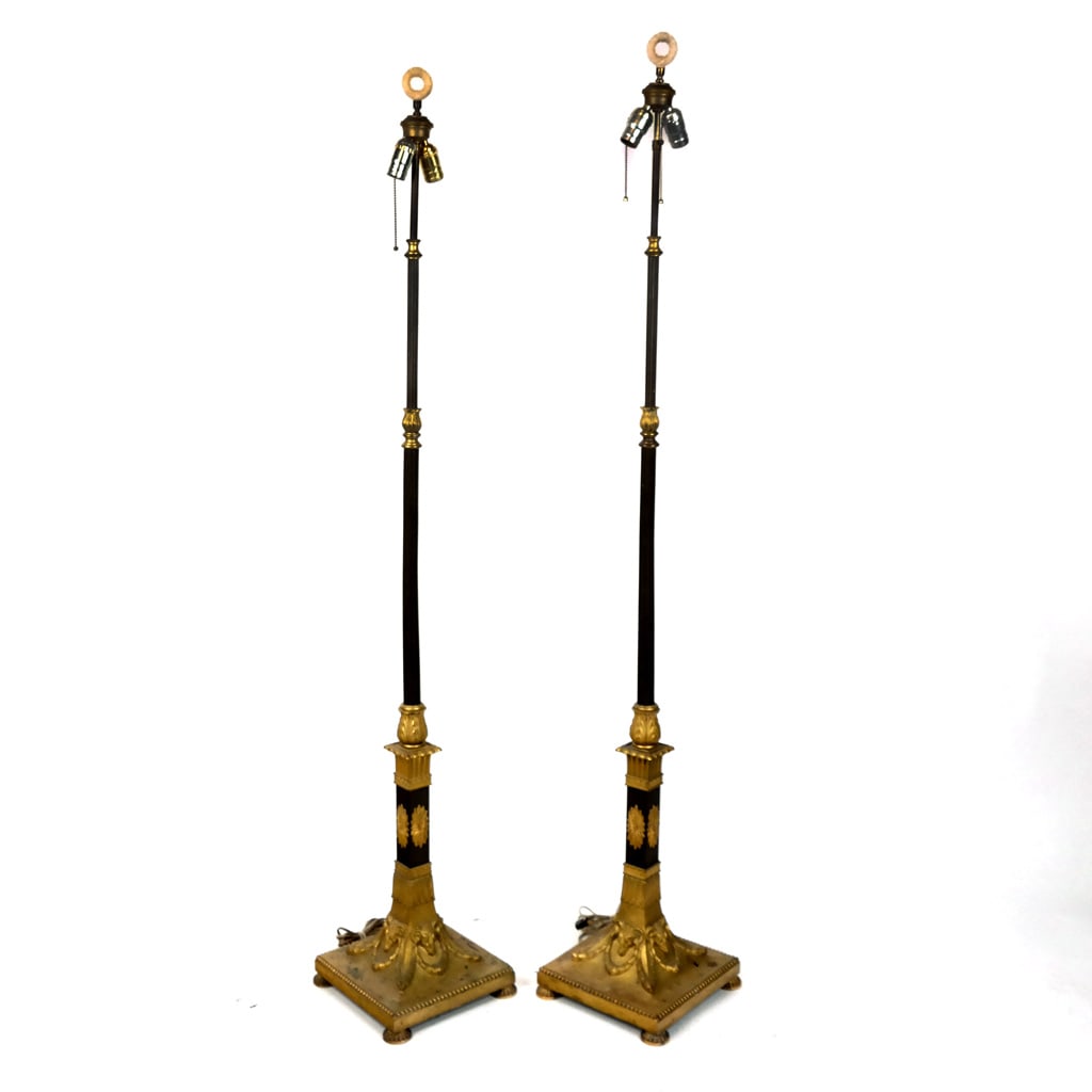 Pair of Classical Bronze Floor Lamps (1 of 12)
