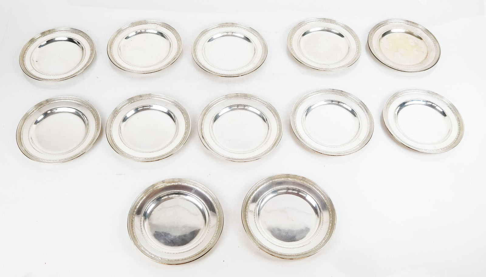 Set of 12 Sterling Silver Butter Plates (1 of 7)