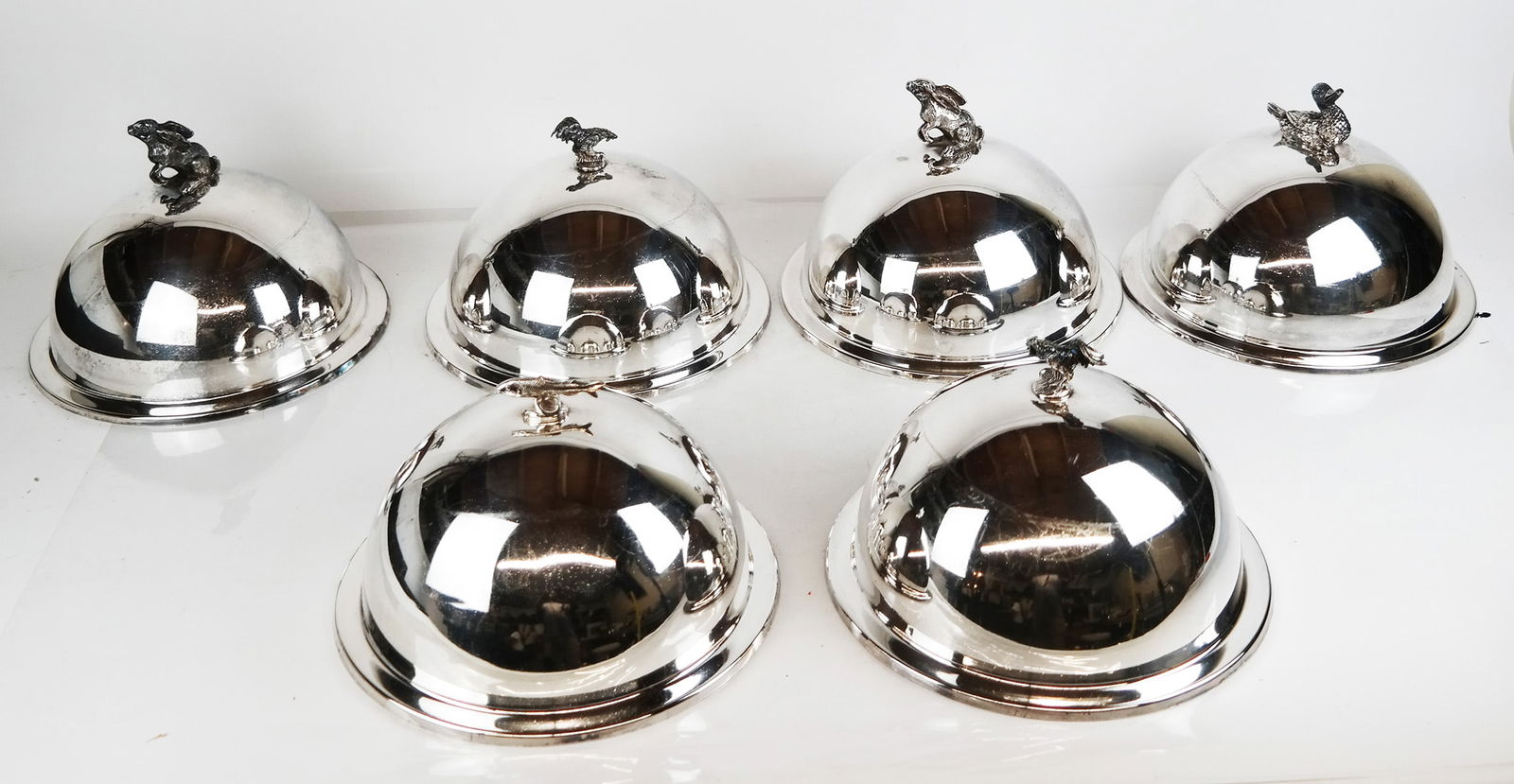 Set of 6 Silver Plate Entree Dish Covers (1 of 11)