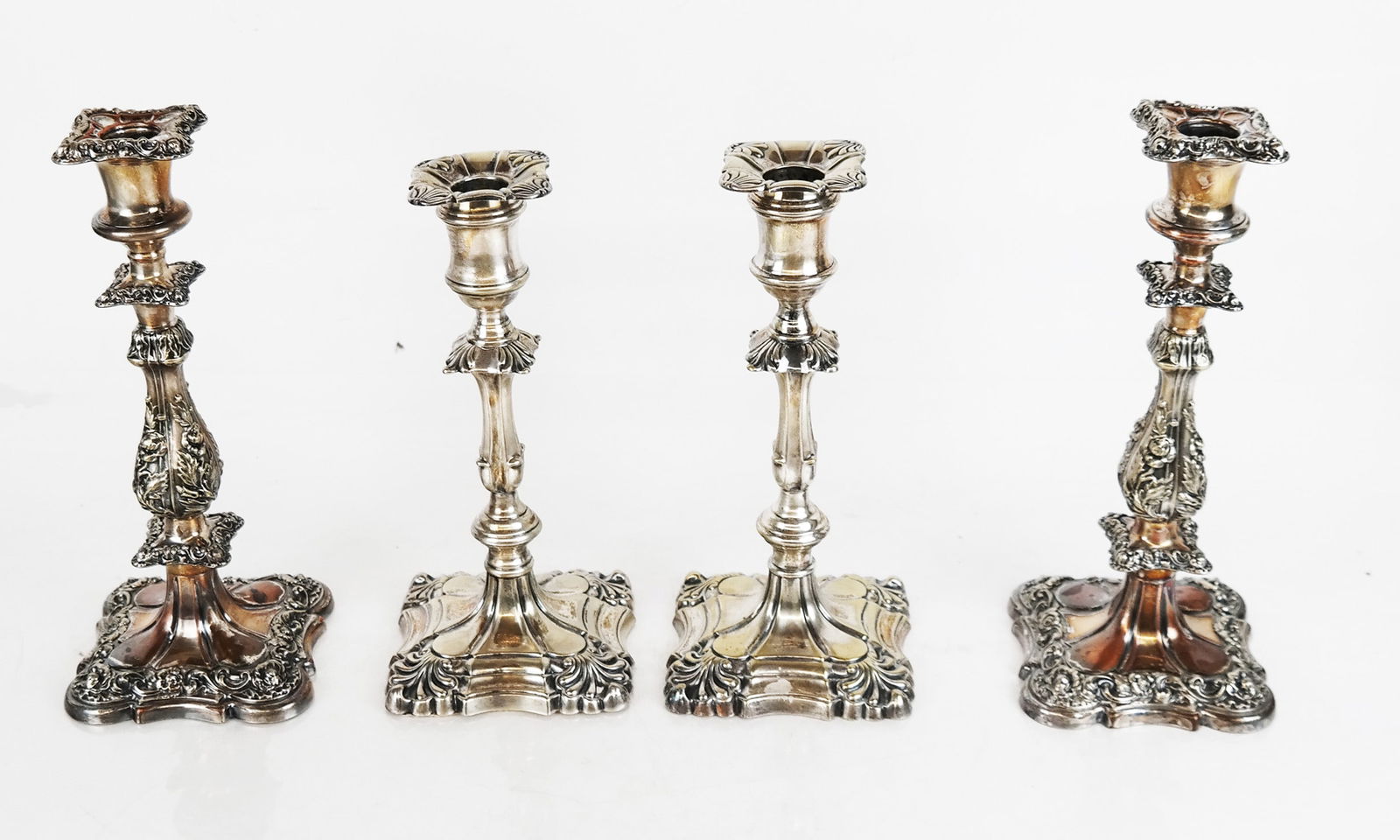 Two Pairs of Silver Plate Candlesticks (1 of 10)