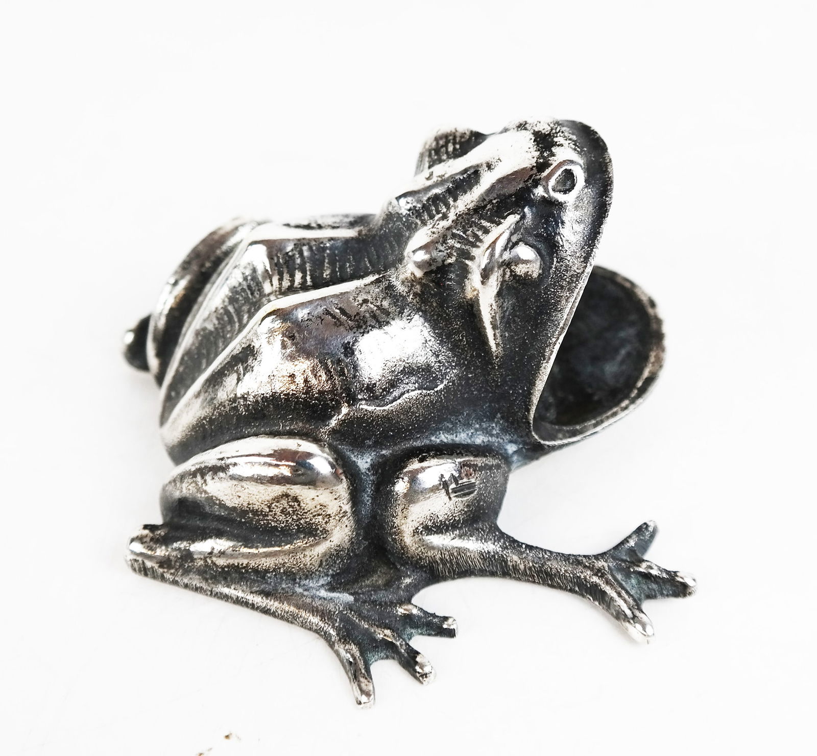 Silver Plate Frog Card Holder (1 of 6)