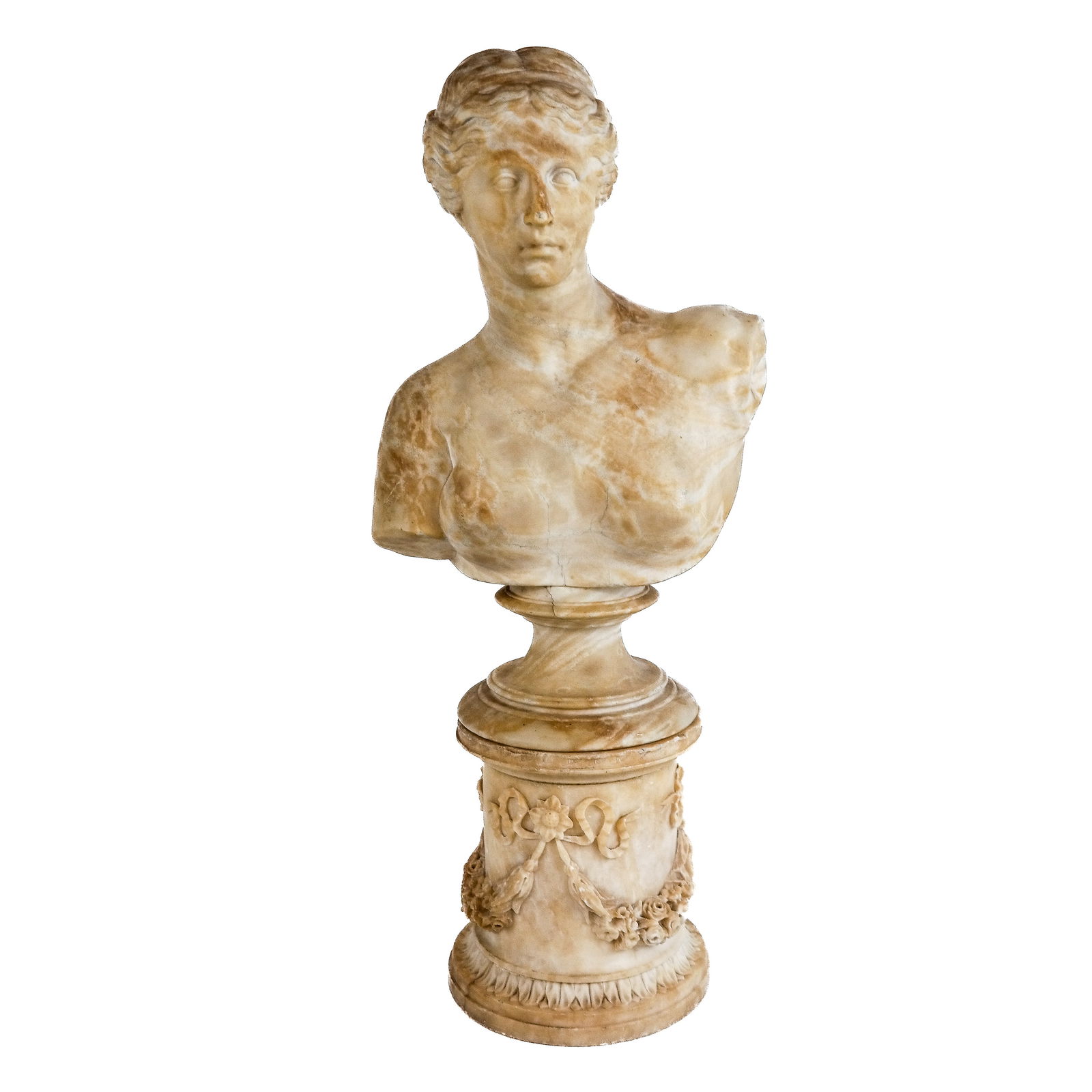 Classical-Style Alabaster Bust of a Woman (1 of 9)