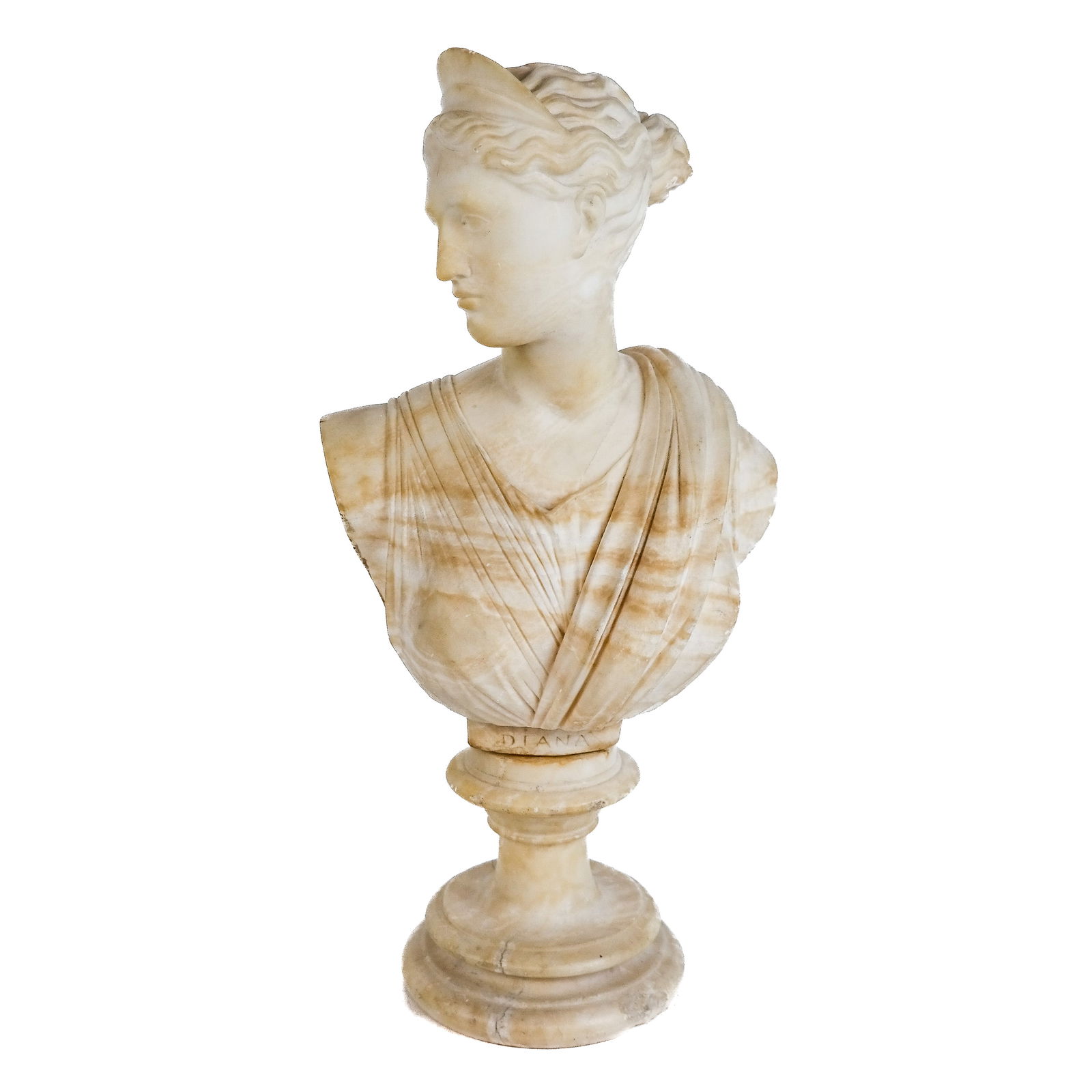 Classical-Style Alabaster Bust of a Woman (1 of 10)