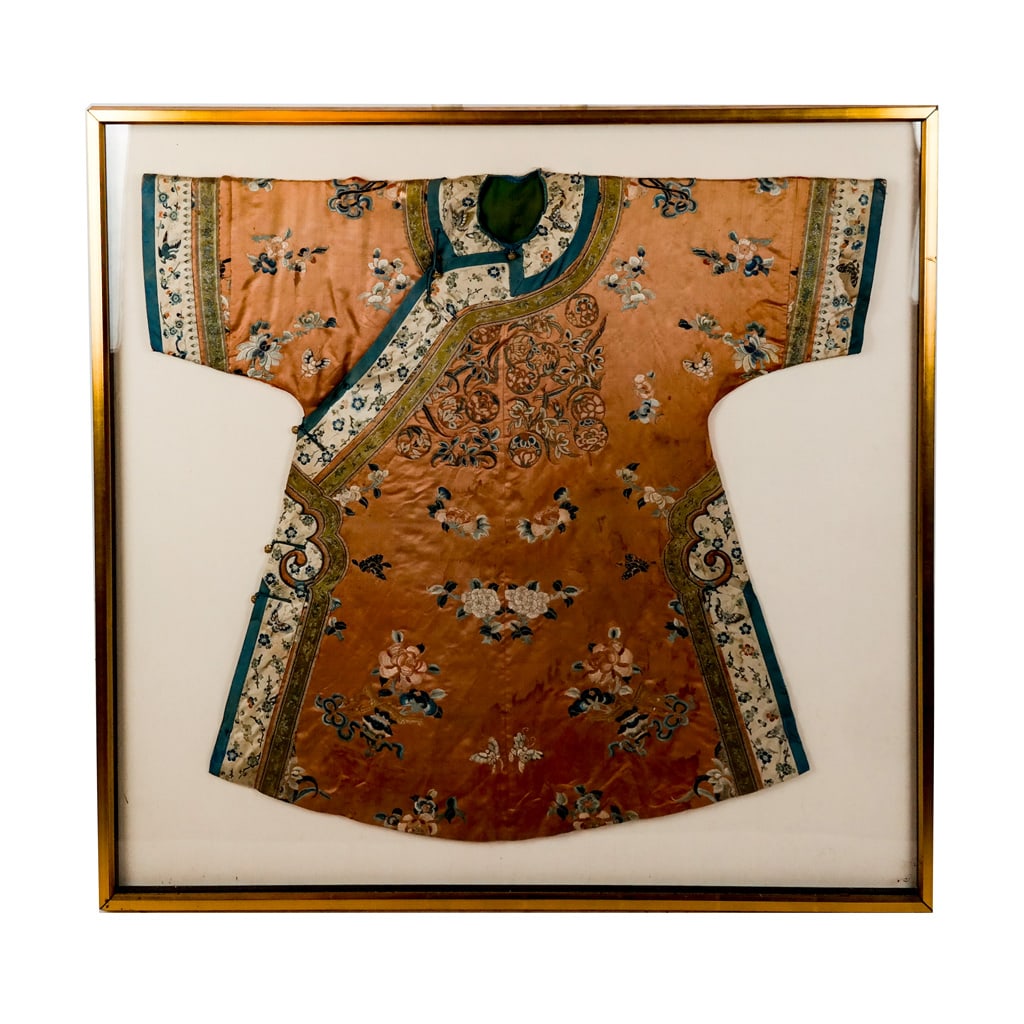 Chinese Framed Embroidered Silk Court Robe (1 of 10)