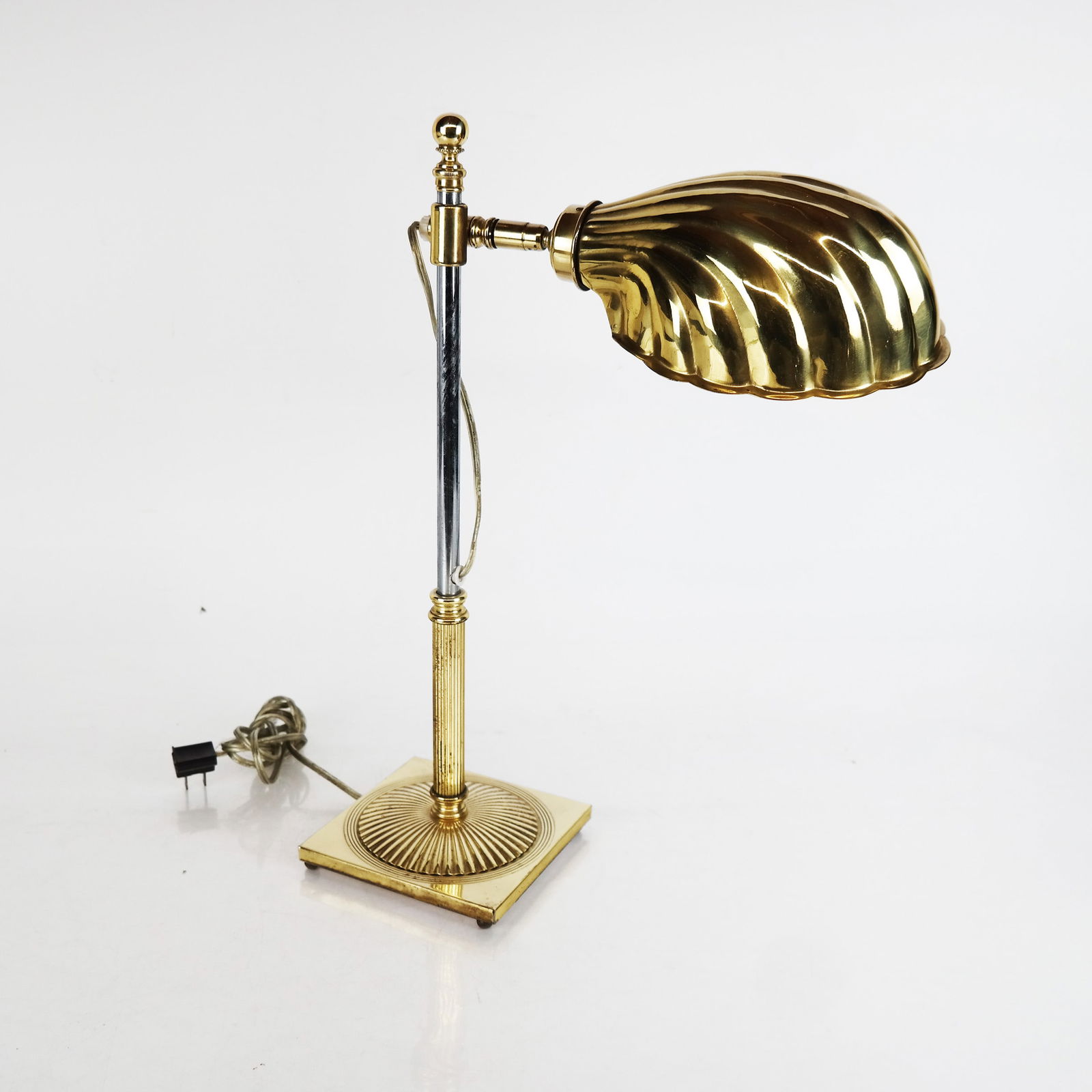 Brass Shell-Form Table/Desk Lamp (1 of 9)