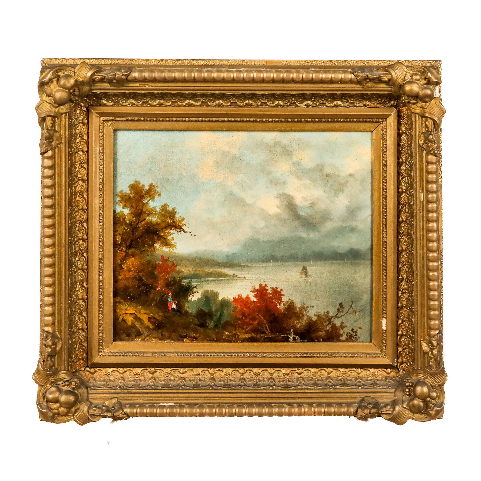 European School: Lake View - Oil Painting (1 of 7)
