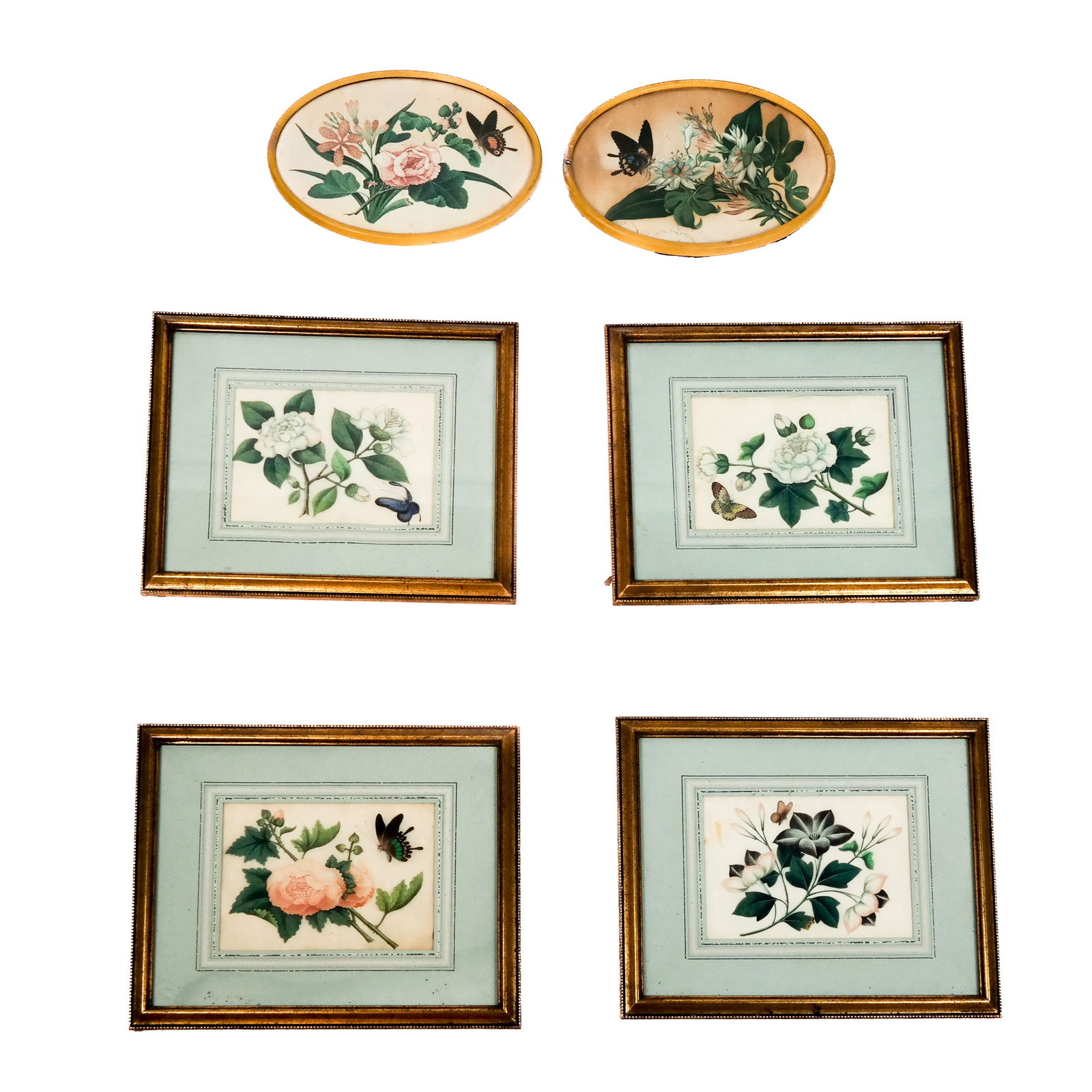 6 Hand-Colored Prints on Silk (1 of 9)