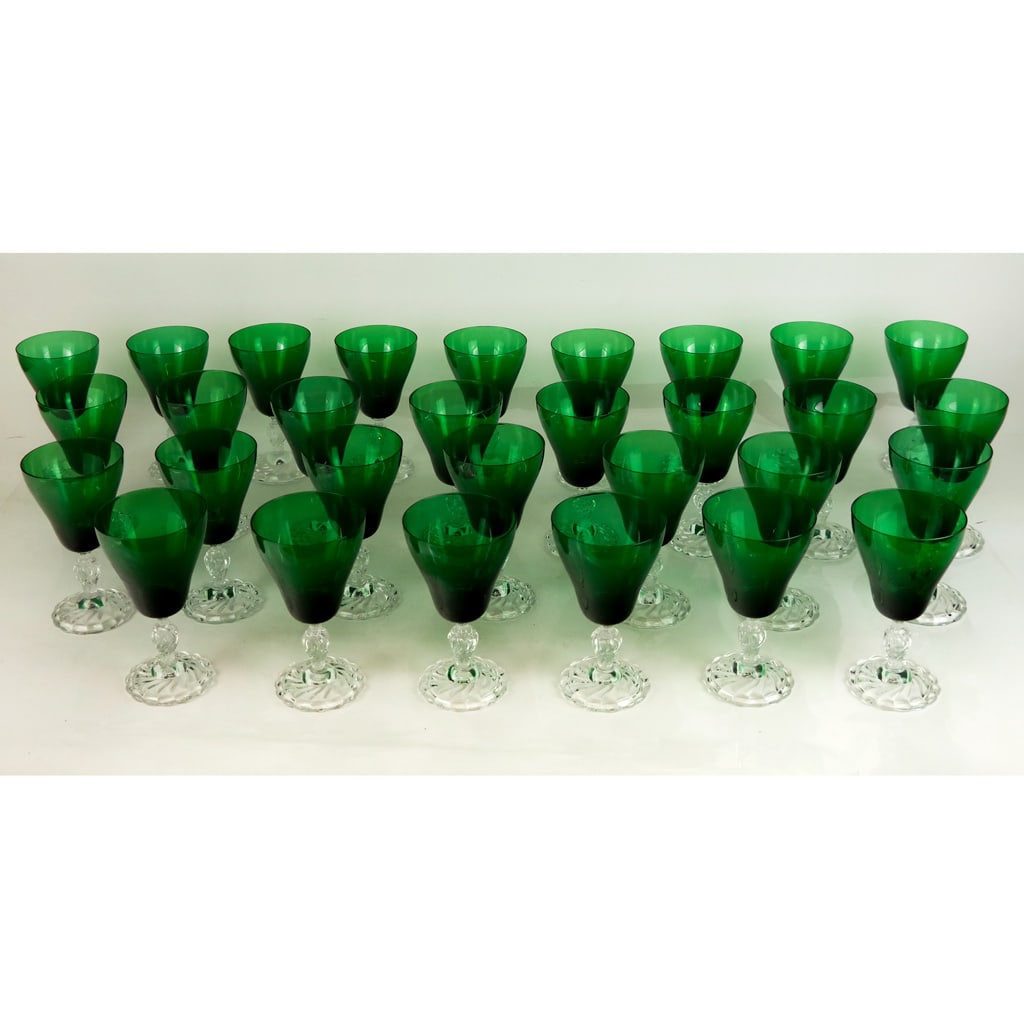 Continental Green-to-Clear Glassware (30 Pcs) (1 of 7)