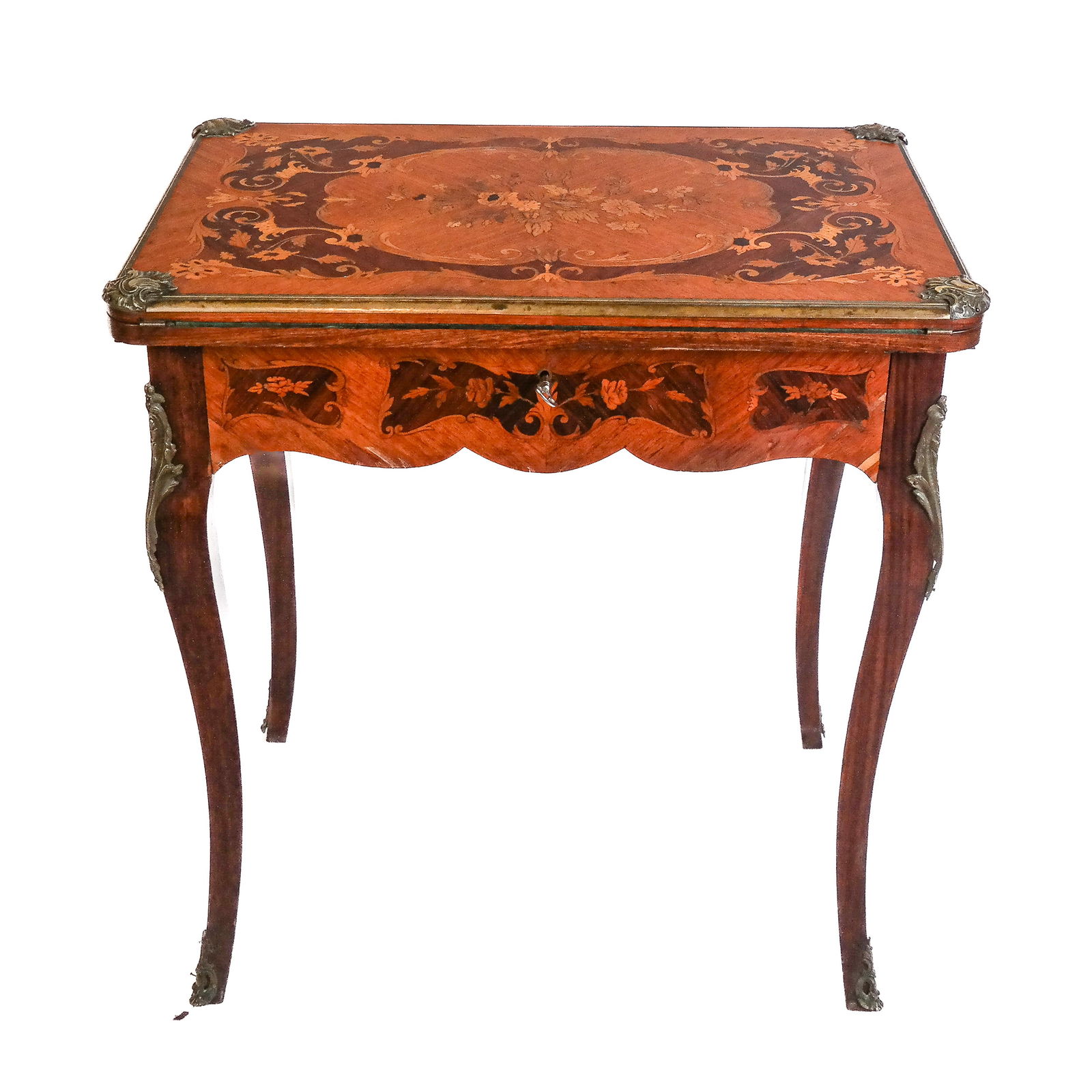 19th C. French Marquetry Games/Vanity Table (1 of 13)