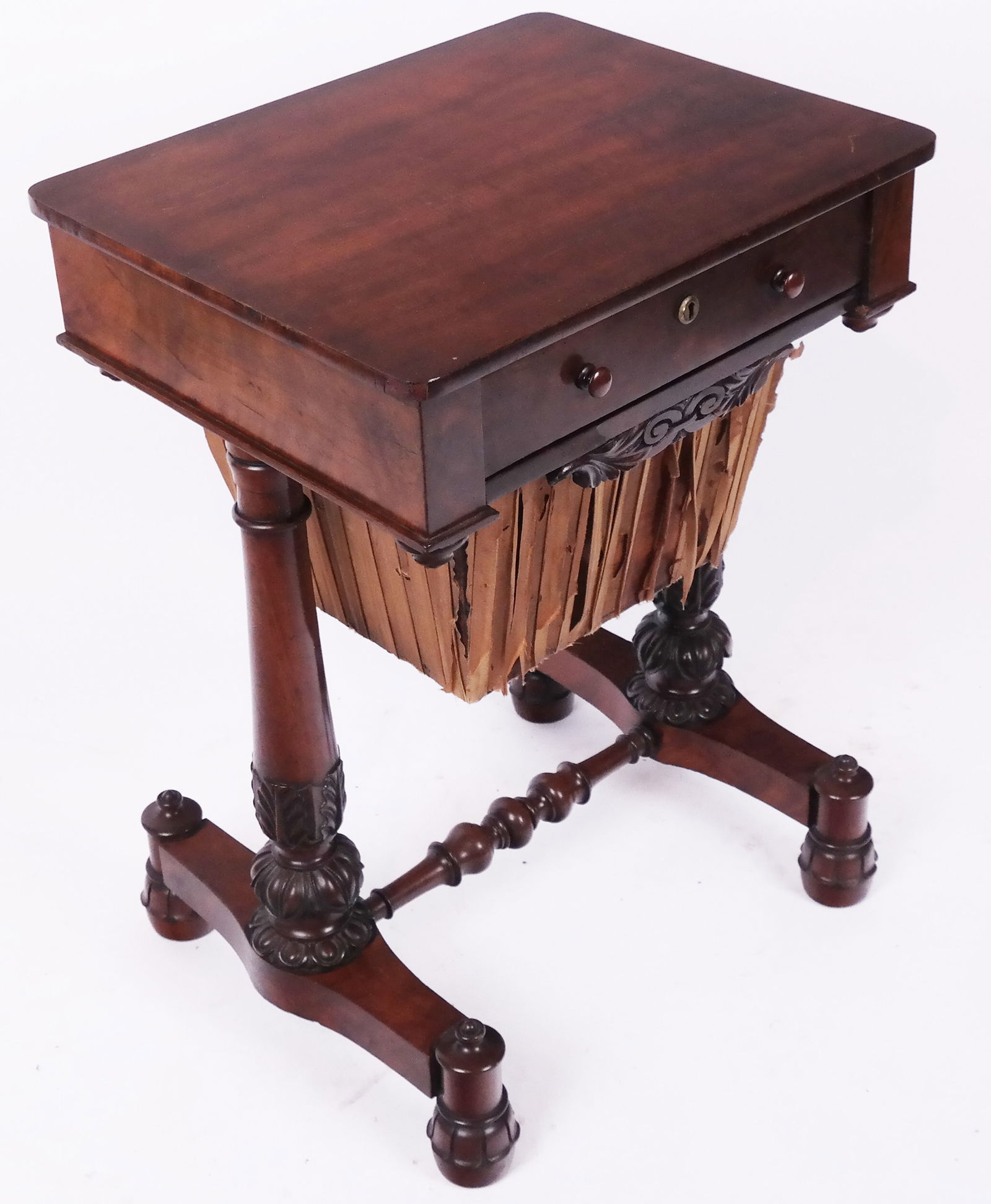19th C. Regency Mahogany Sewing Table (1 of 10)