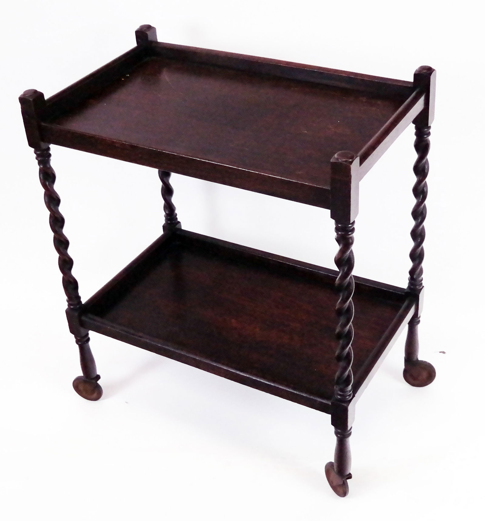 English Baroque-Style Oak Trolley Cart (1 of 7)