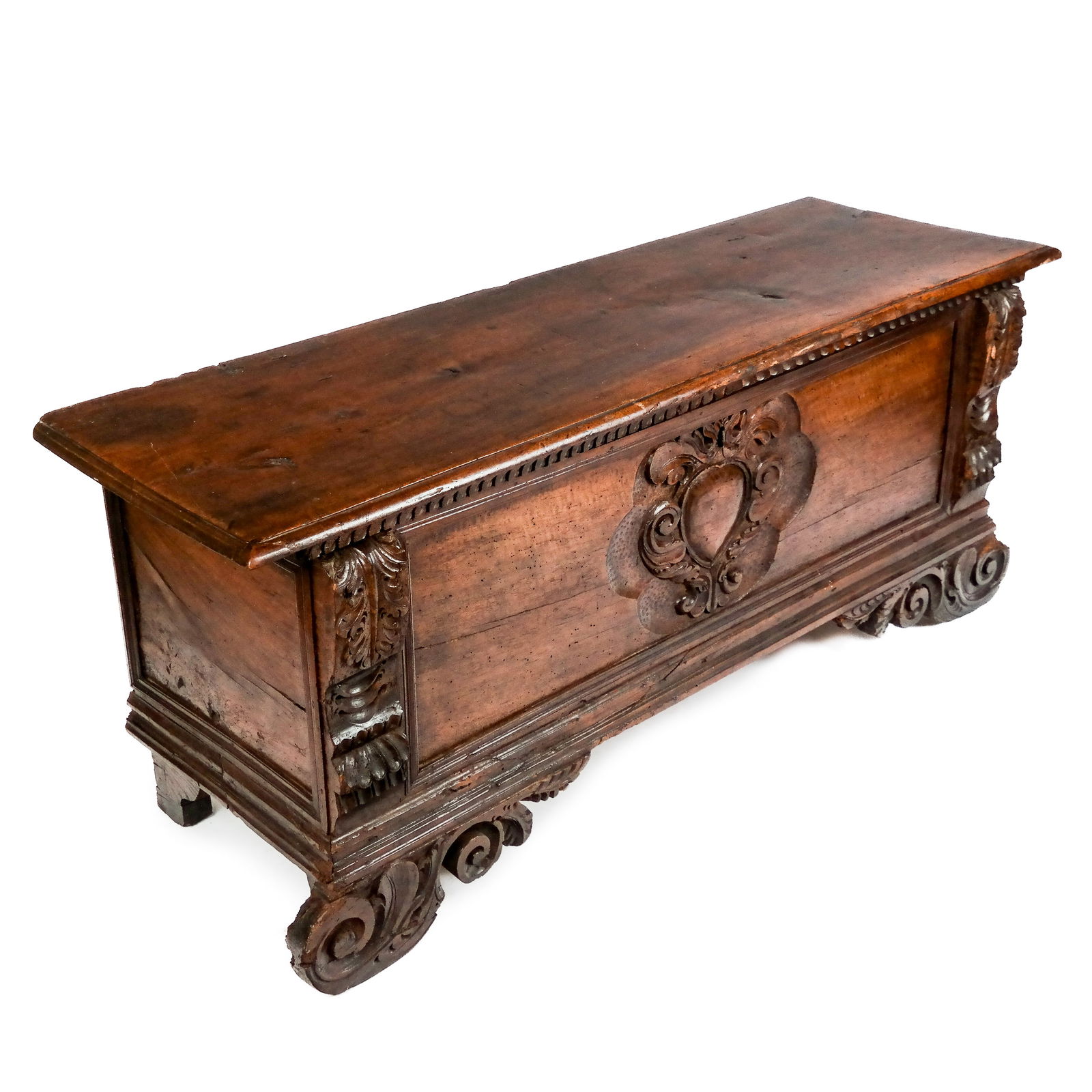 Italian Renaissance-Style Walnut Cassone (1 of 14)