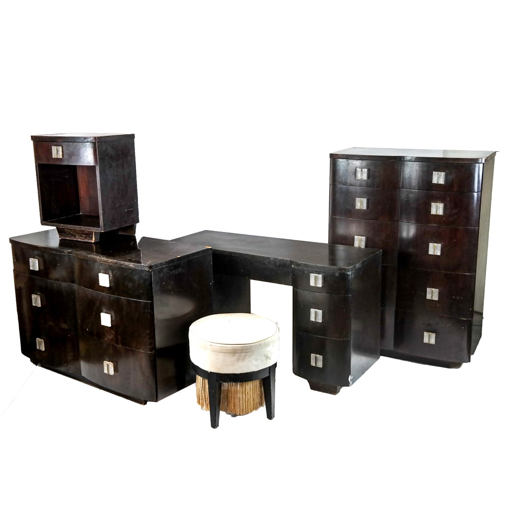 Art Deco-Style Mahogany Bedroom Set (1 of 20)