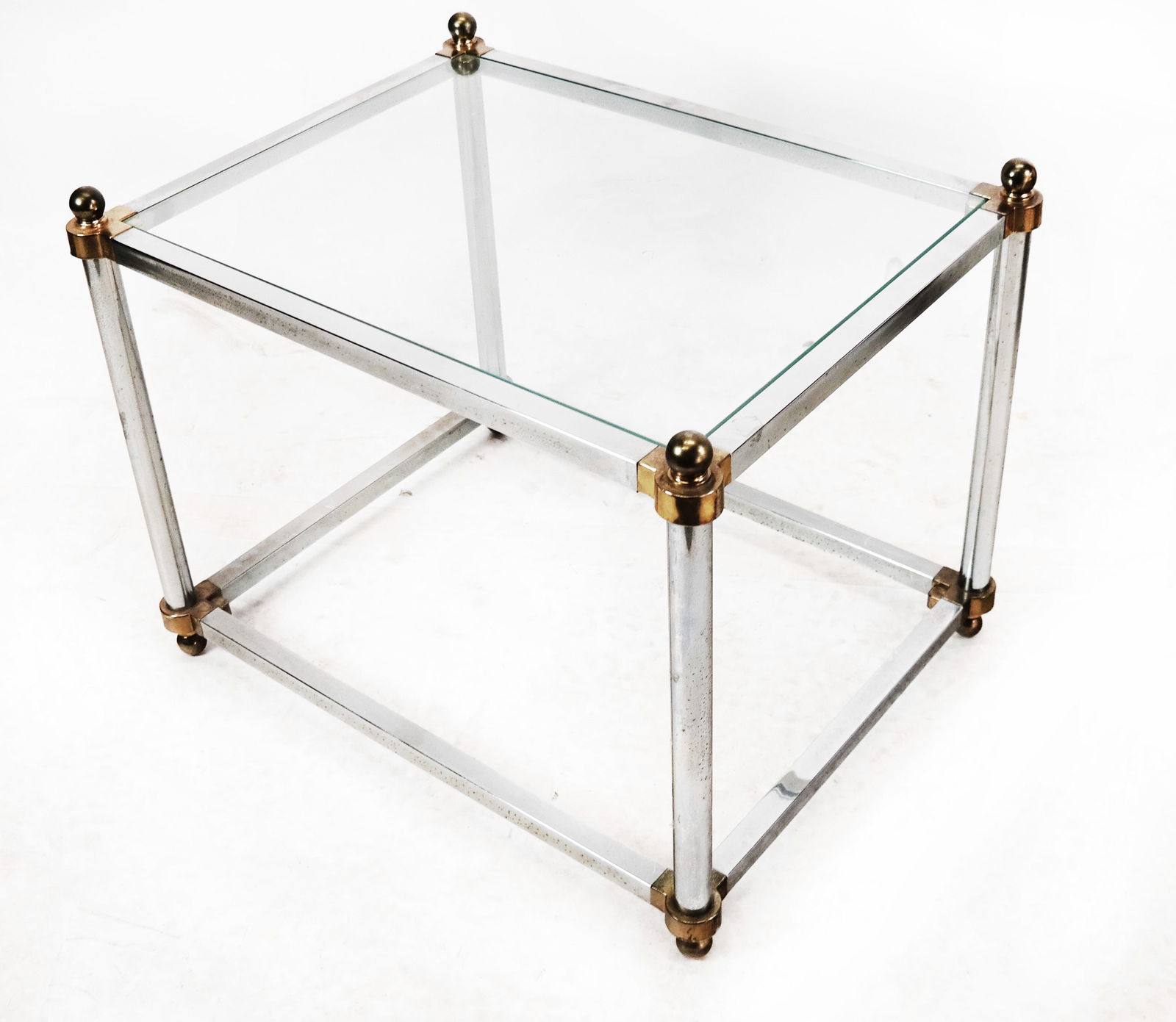 Modern Chrome & Glass Side Table (1 of 9)