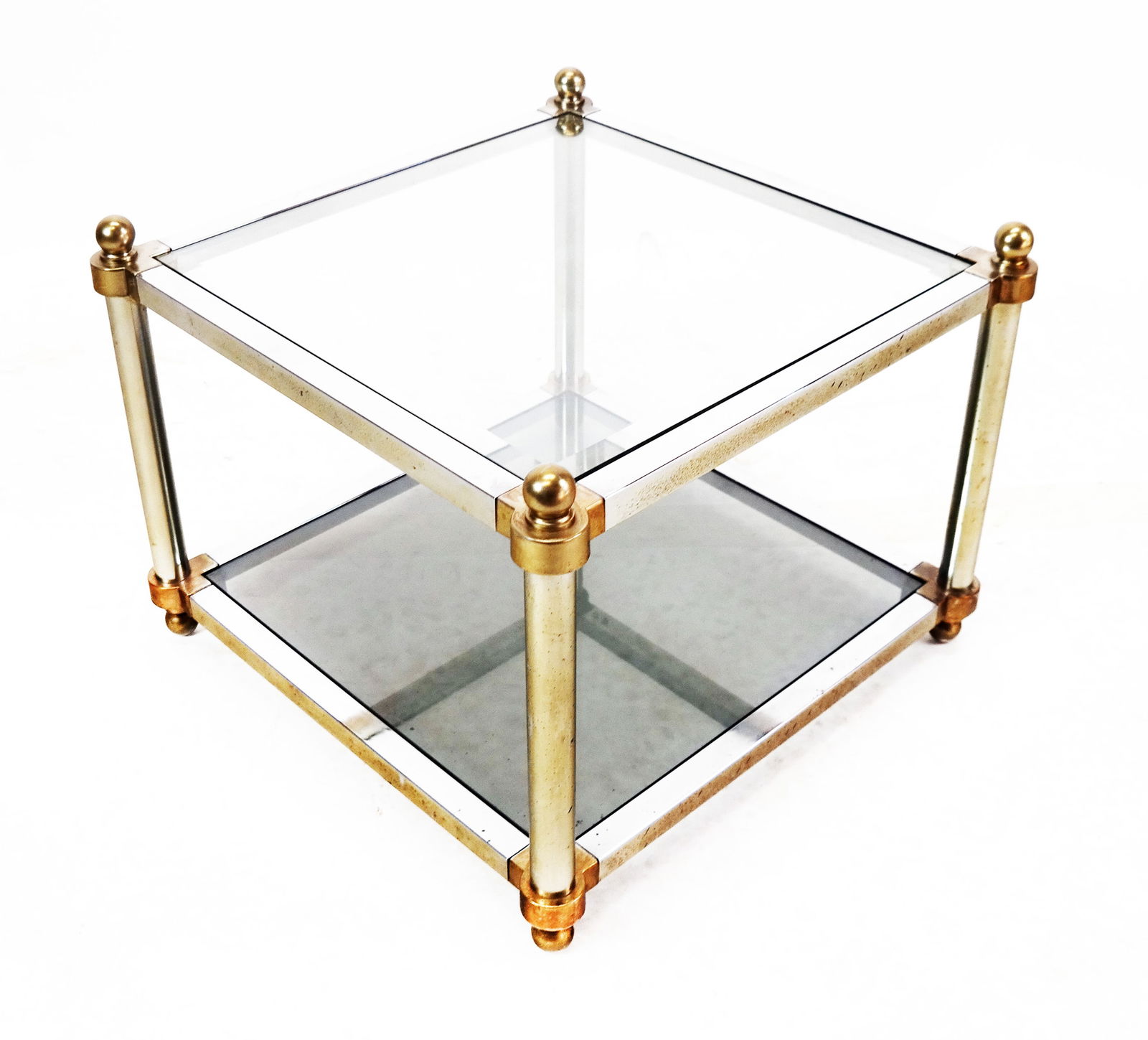 Modern Chrome & Glass Side Table (1 of 8)