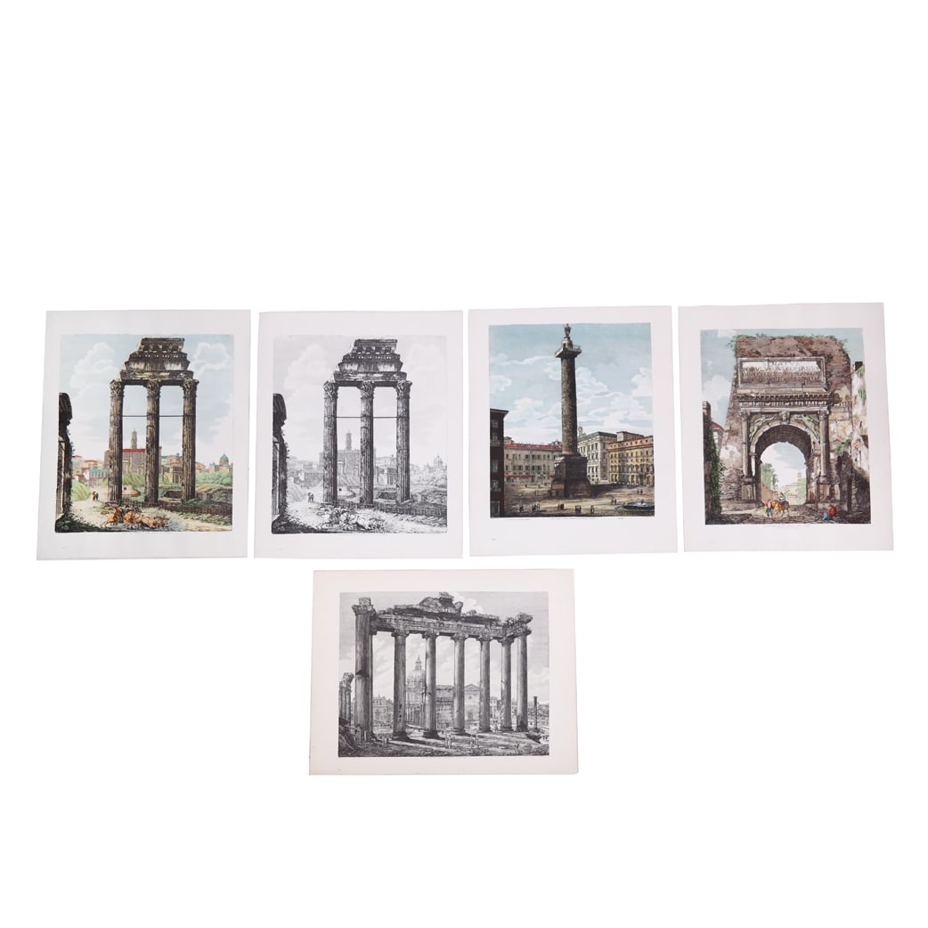 After Luigi ROSSINI: Five Colored & B&W Engravings (1 of 18)