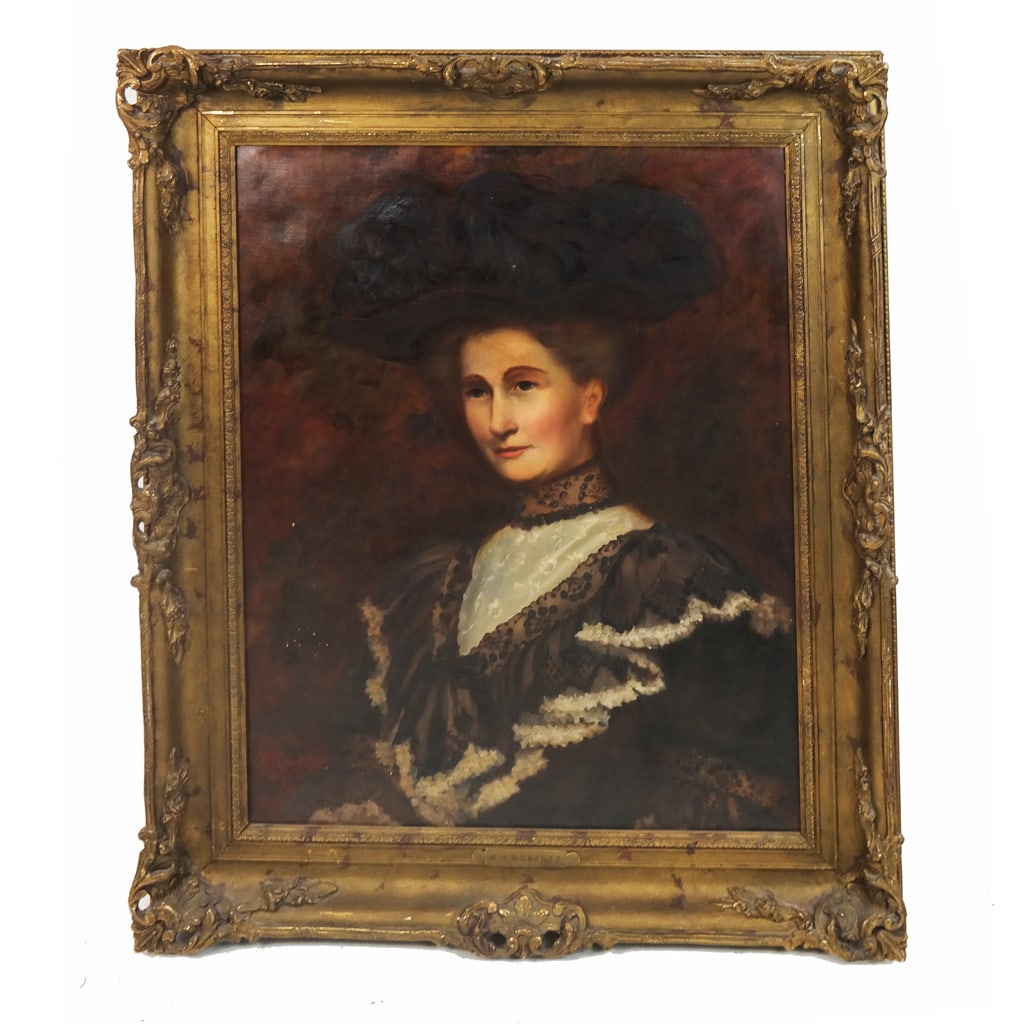 K.M. ROBERTS: Portrait of a Lady - Oil Painting (1 of 14)