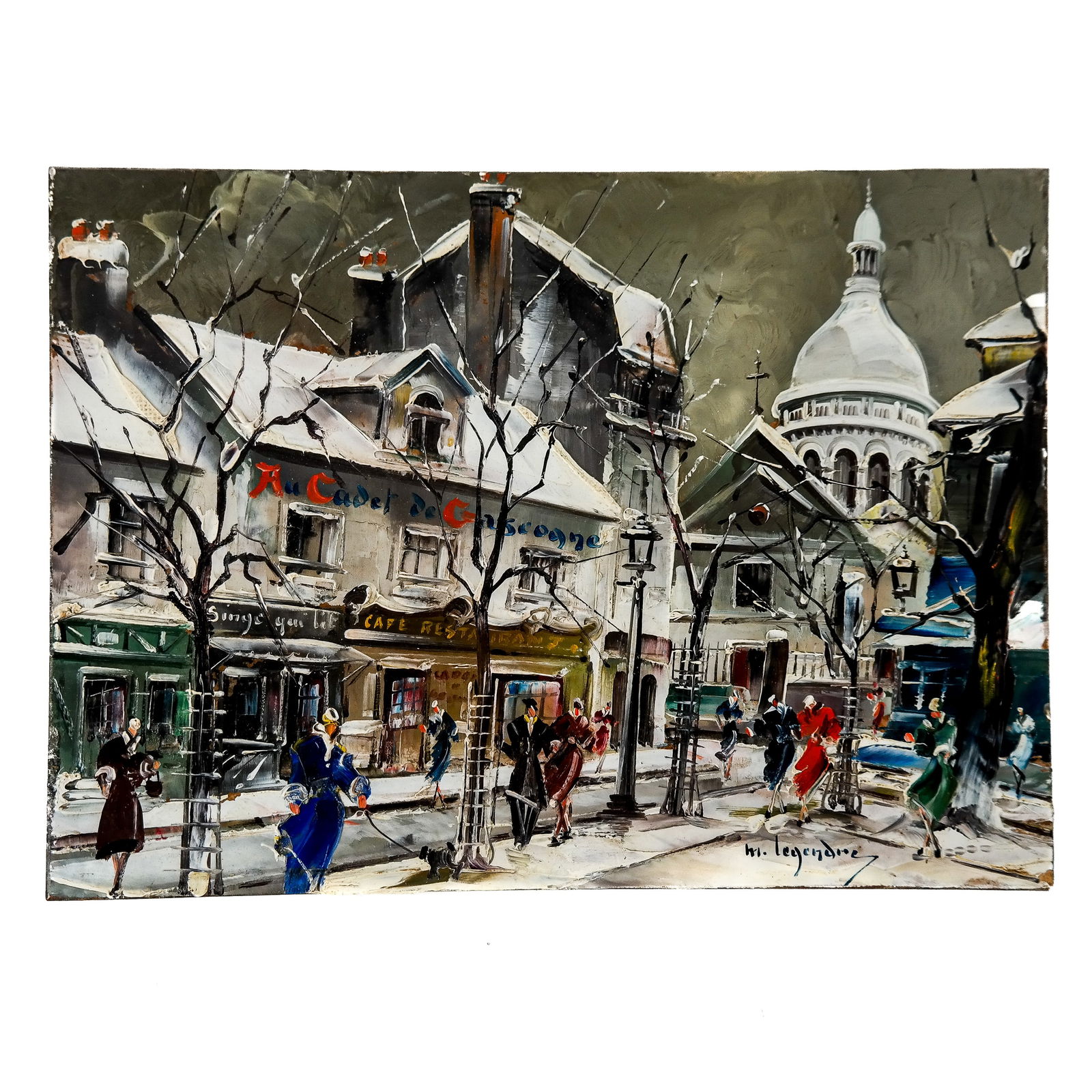 Maurice LEGENDRE: Parisian Winter Scene - O/M (1 of 7)
