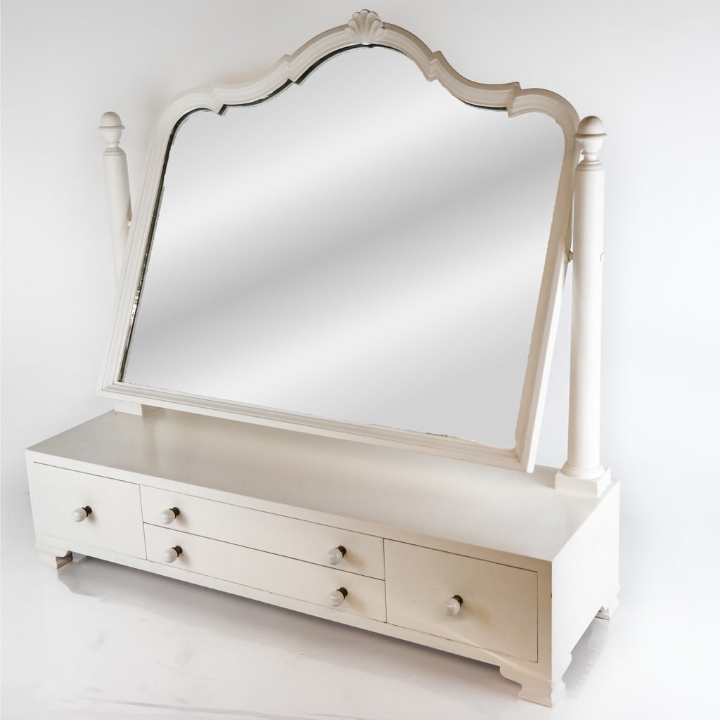 Paint-Decorated Vanity Dressing Mirror (1 of 8)