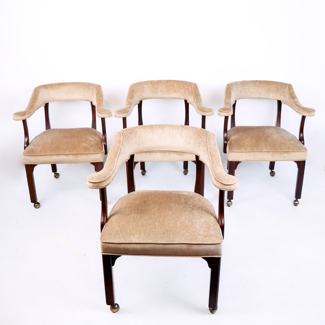 Regency-Style Smoker's Bow Armchairs (4) (1 of 7)