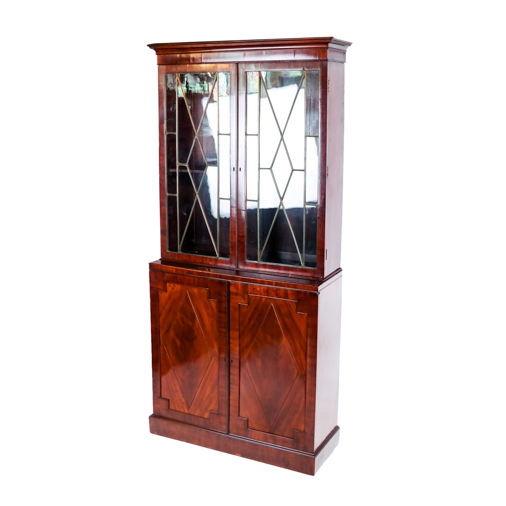 Regency Mahogany Bookcase Cabinet (1 of 10)