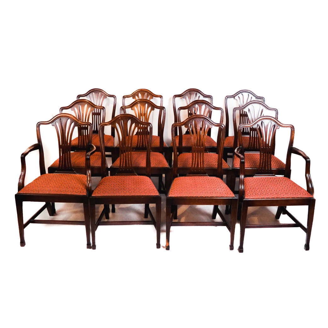 Regency-Style Mahogany Dining Chairs (12) (1 of 12)