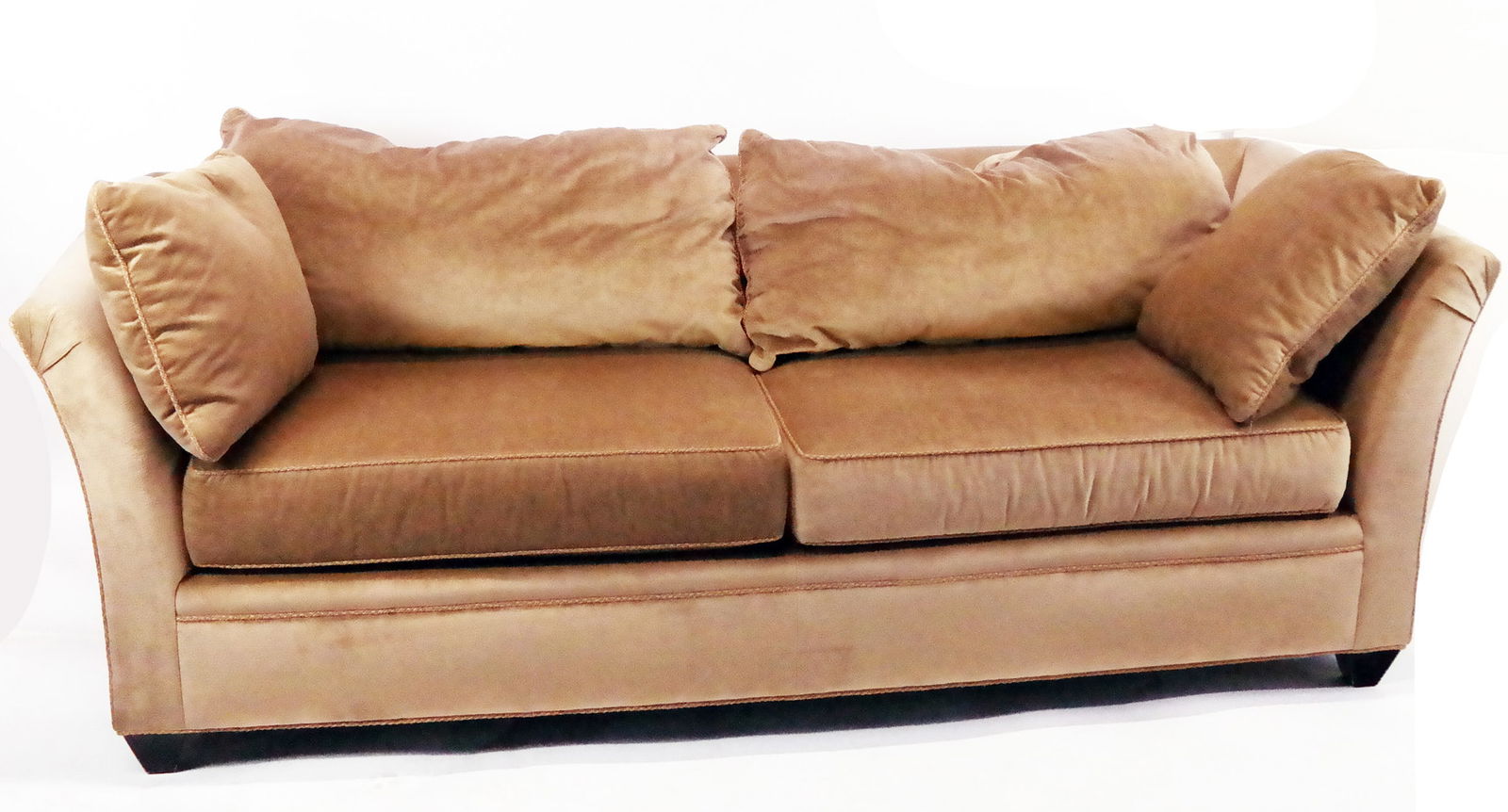 Velvet Upholstered Tuxedo Sofa (1 of 8)