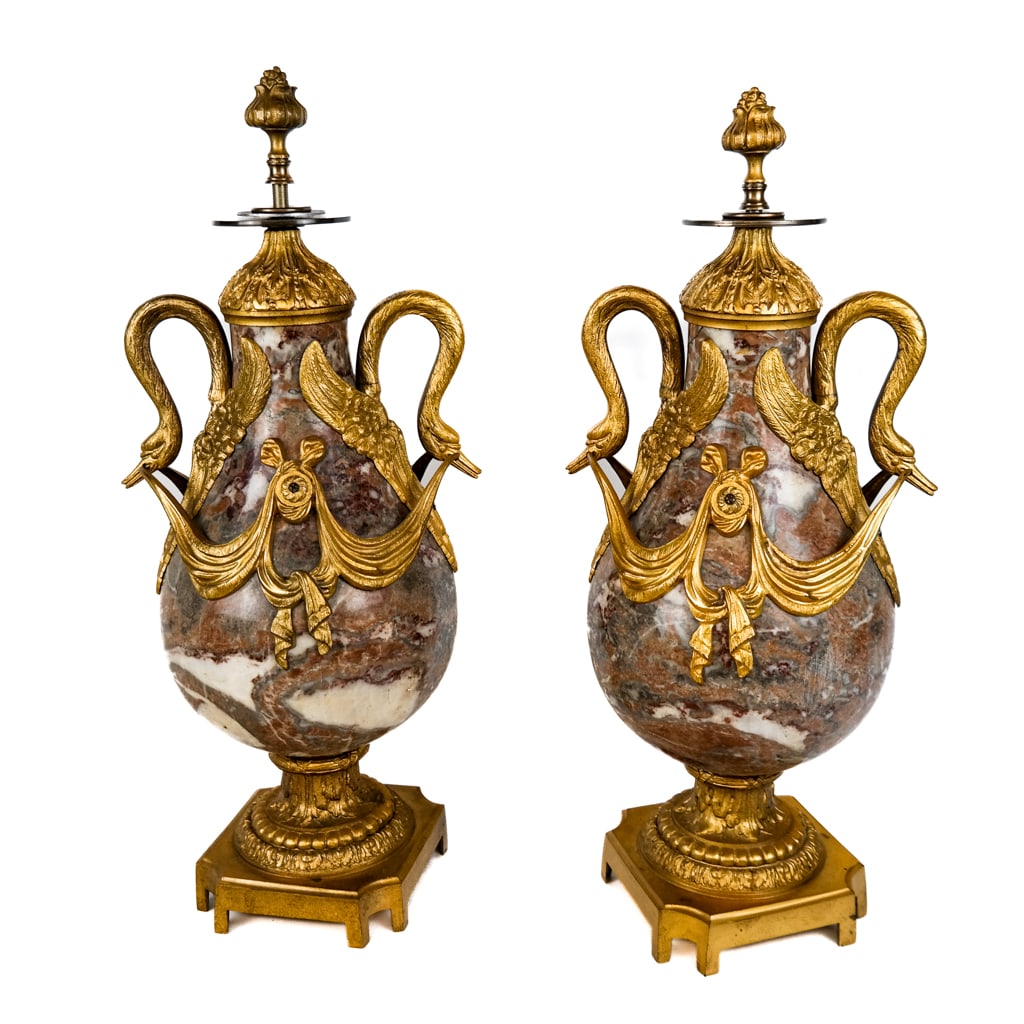 Pair of Neoclassical-Style Cassolette Urns (1 of 10)