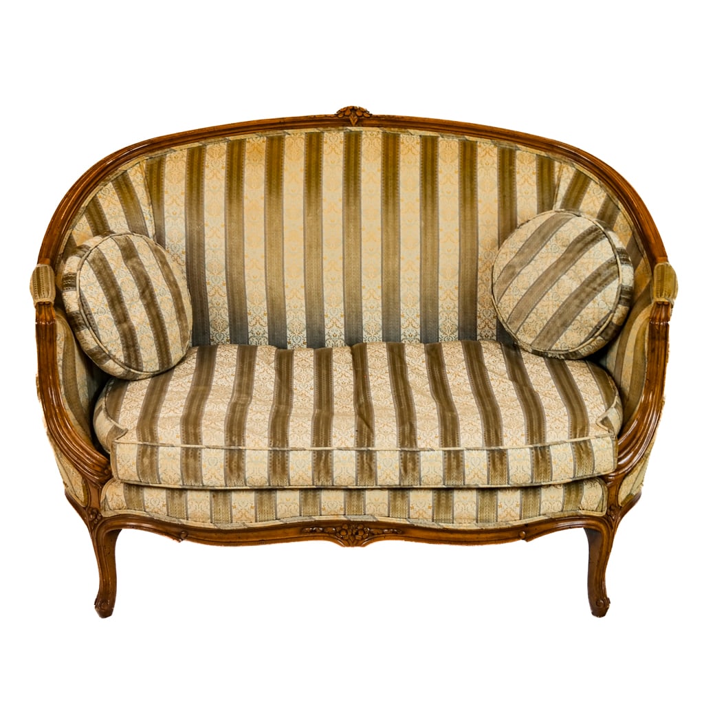 Louis XV-Style Upholstered Settee (1 of 4)