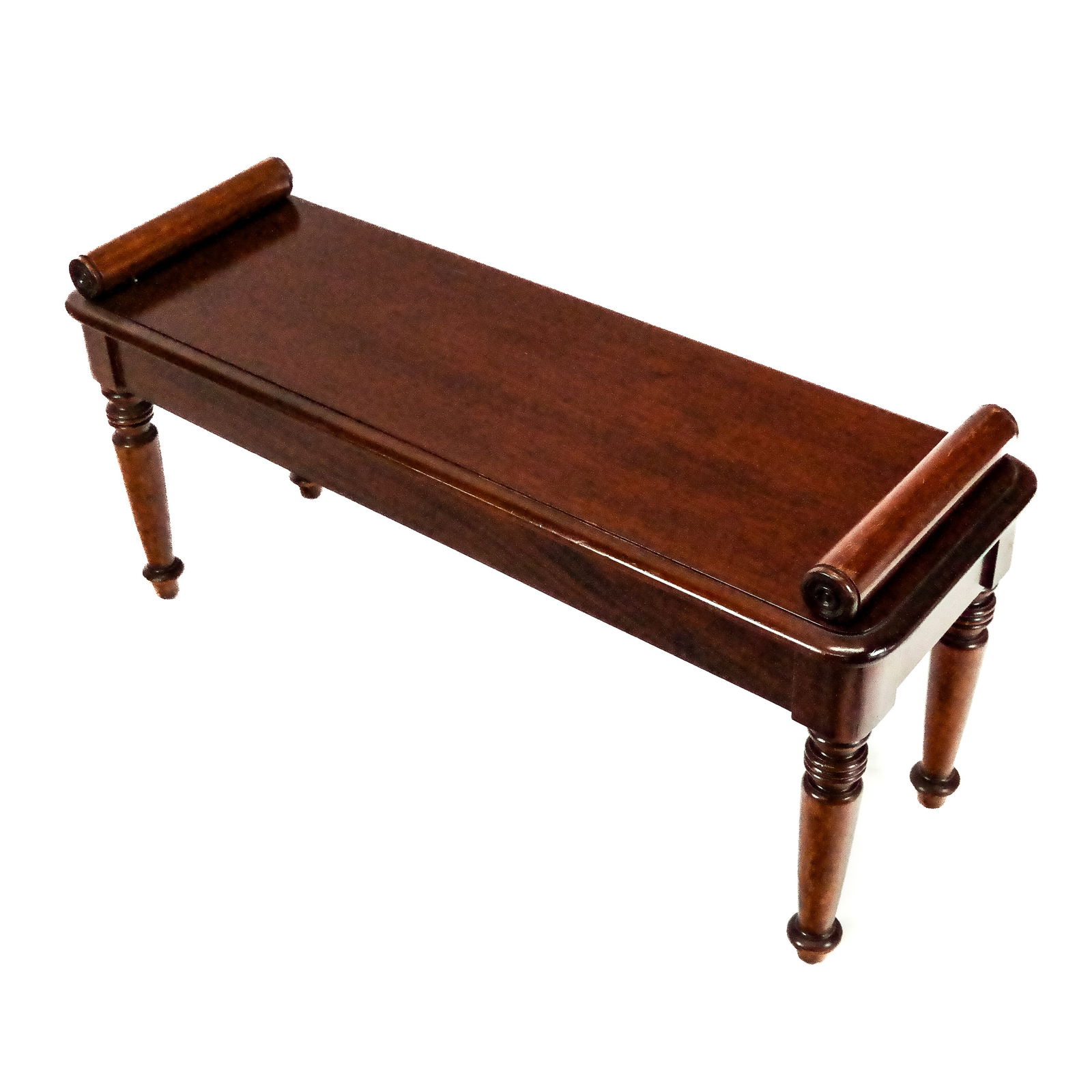 Georgian-Style Mahogany Hall Bench Yale Burge (1 of 7)