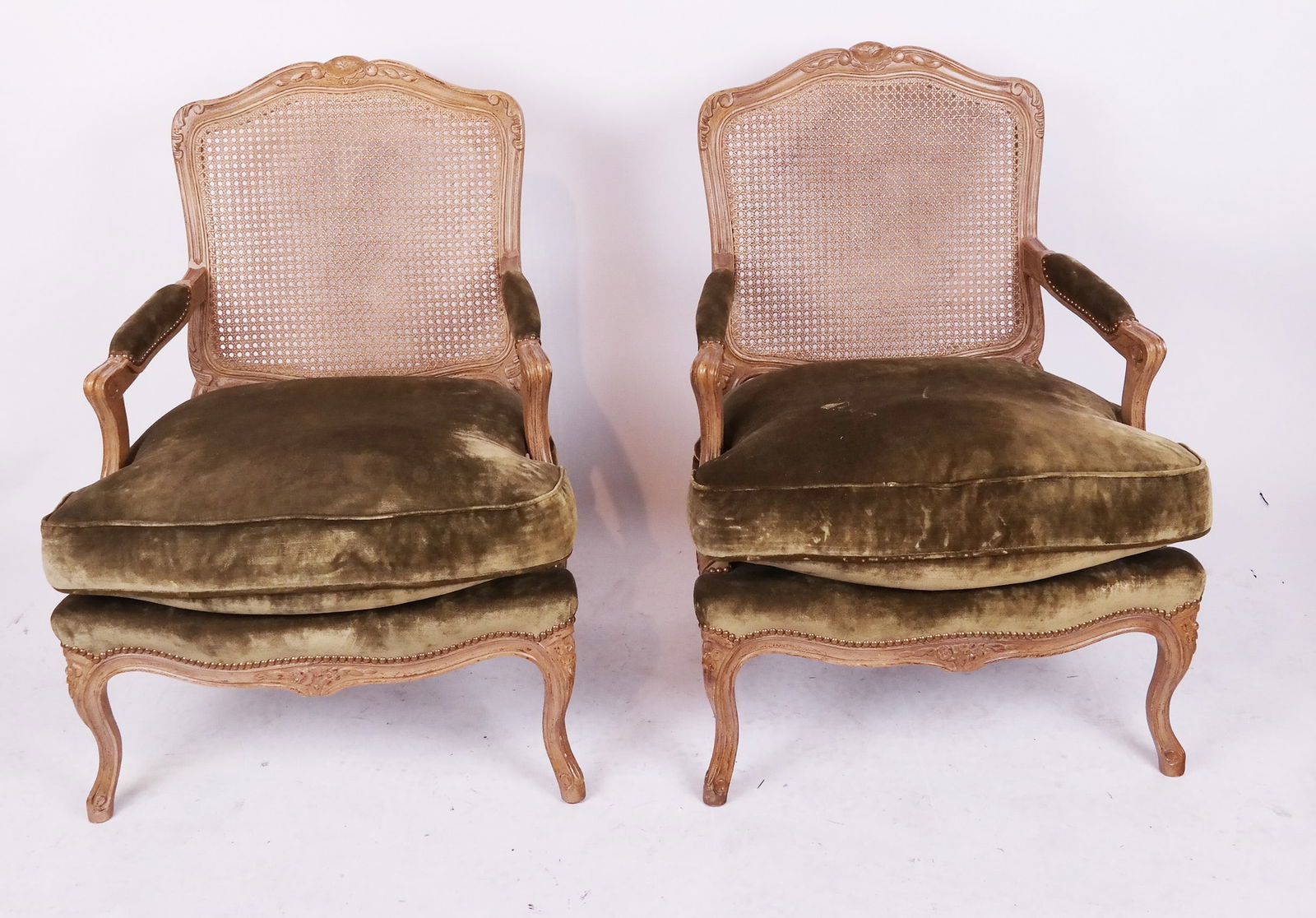 Pair of Louis XV-Style Painted Fauteuils (1 of 8)