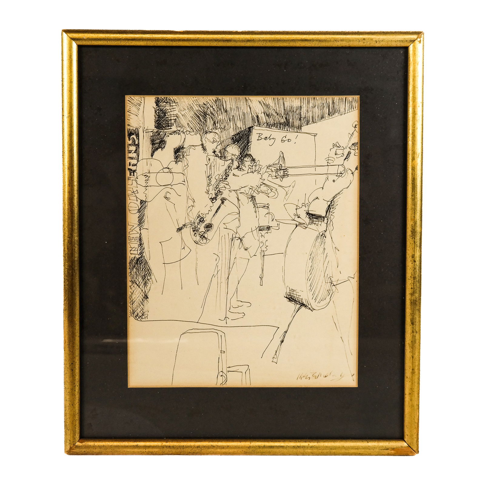 Leo MEIERSDORFF Jazz Band - Pen & Ink Drawing (1 of 11)