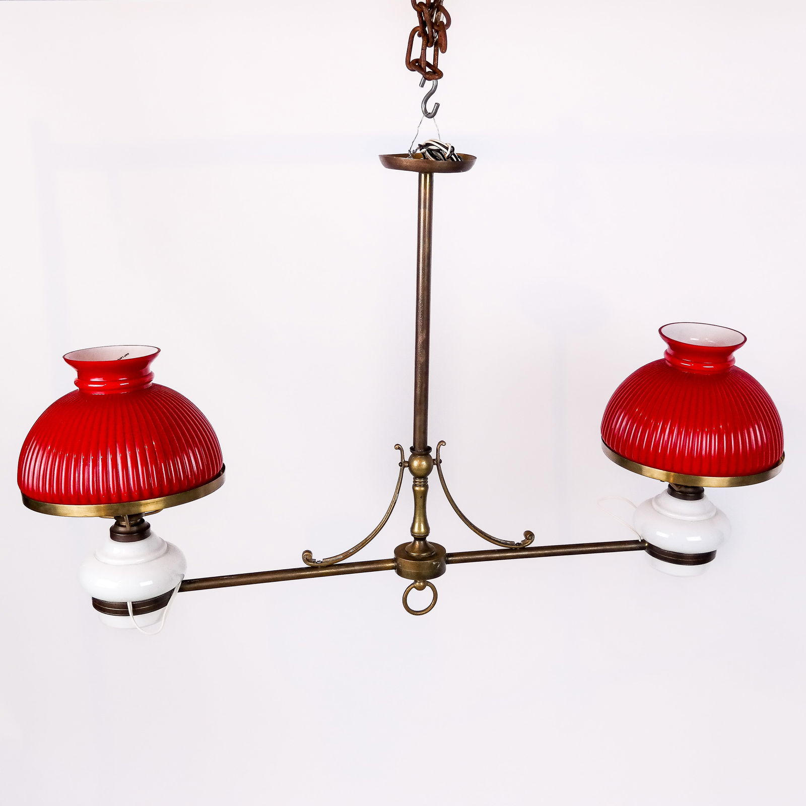 19th C.-Style Two-Light Billiards Lamp (1 of 15)