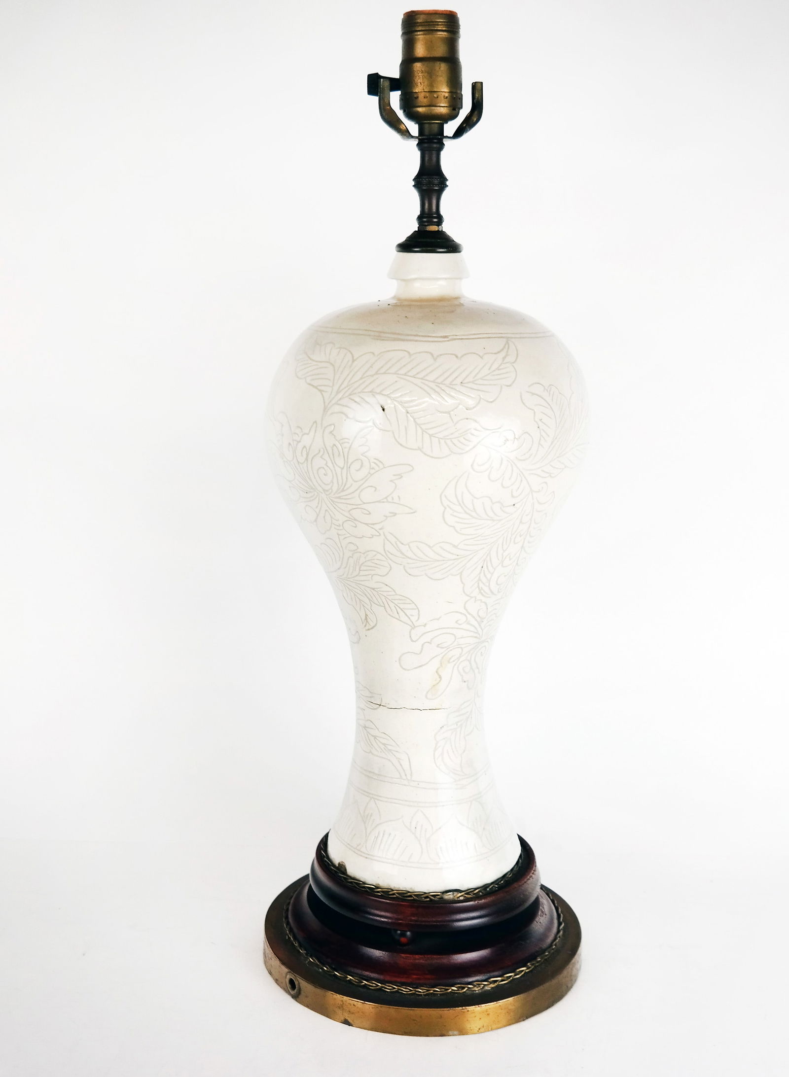 Chinese Glazed Ceramic Vase Lamp (1 of 8)