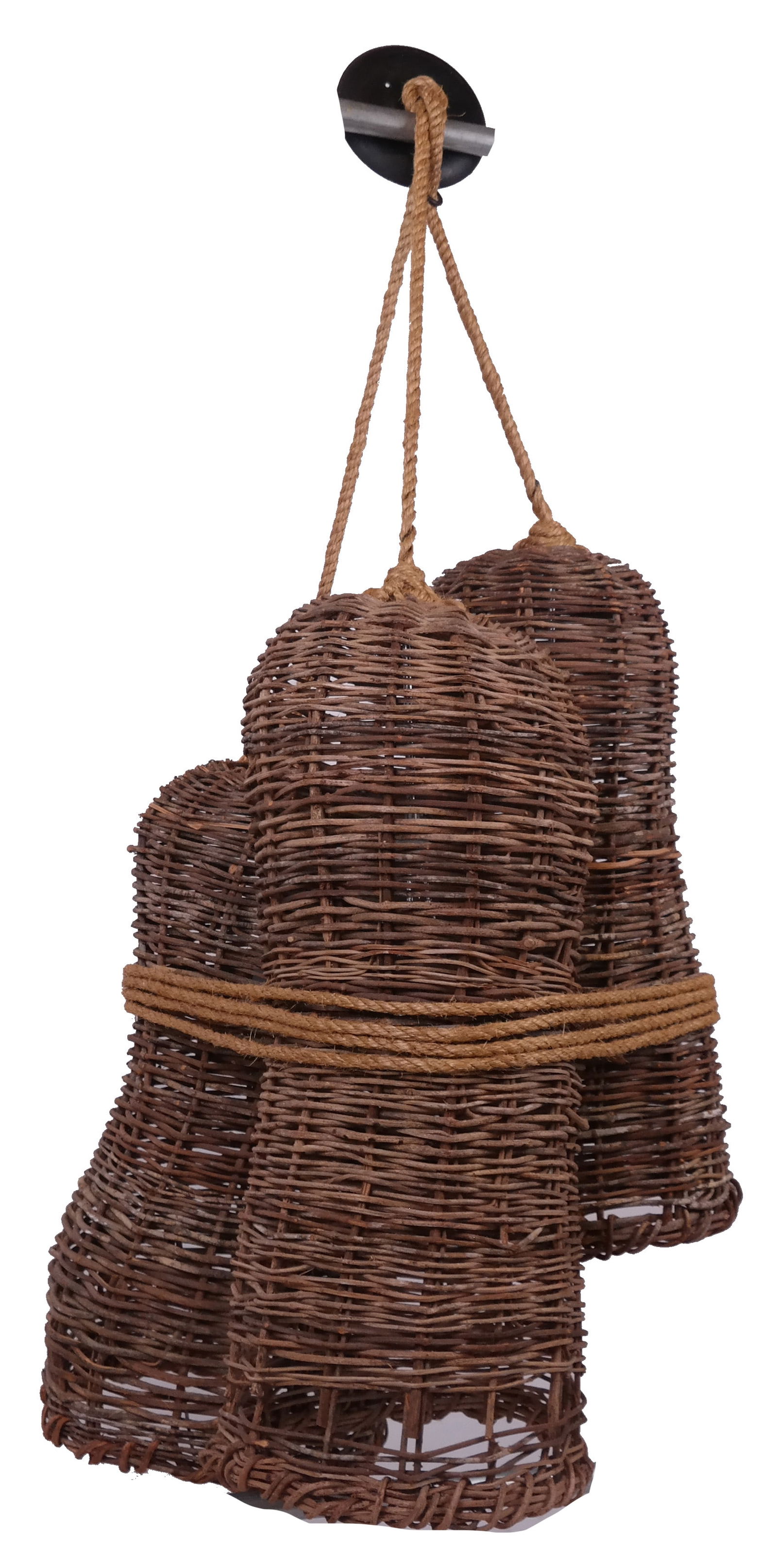 Modernist Wicker Basket Chandelier (1 of 11)