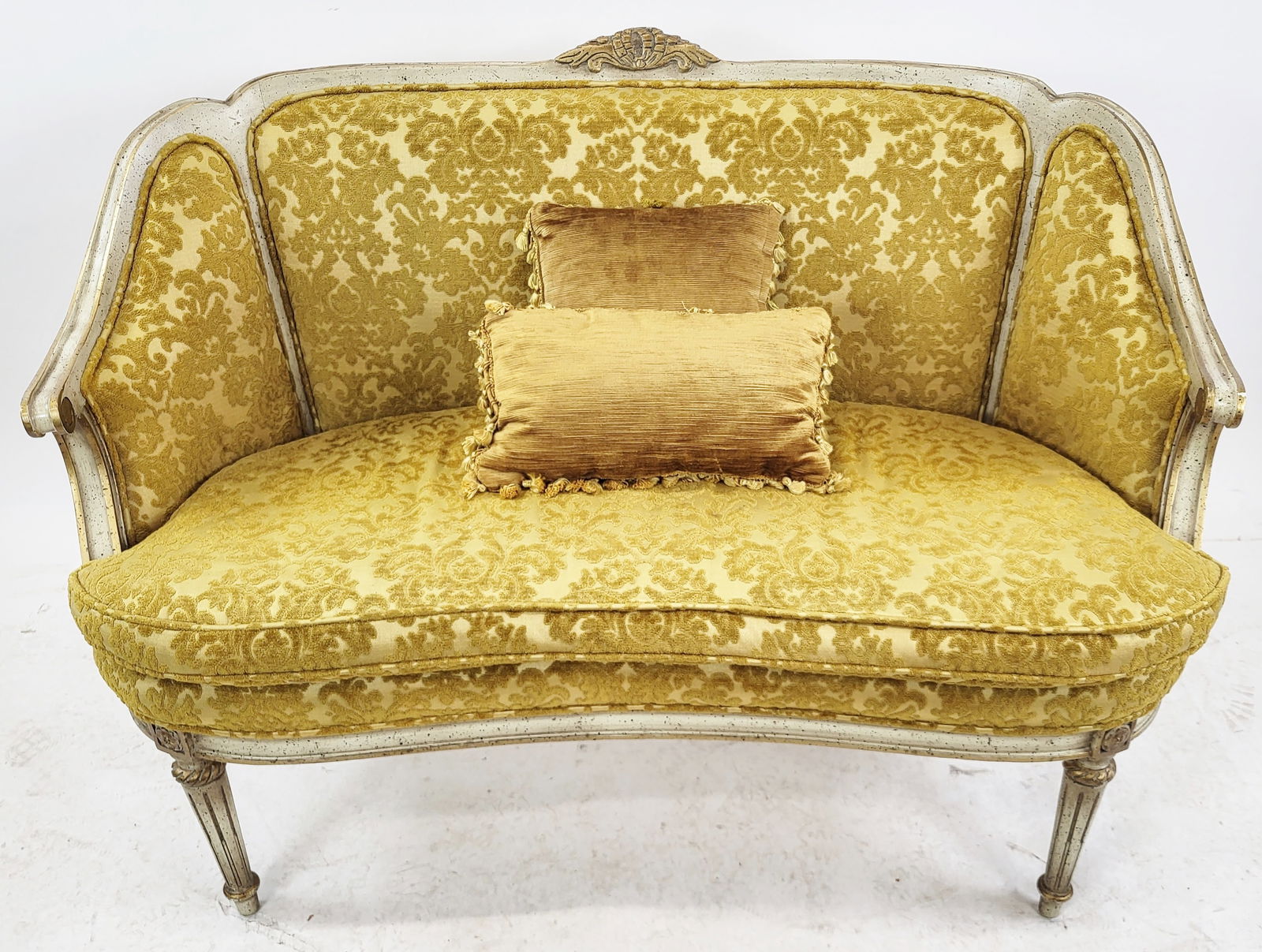 Louis XVI-Style Painted Settee (1 of 16)