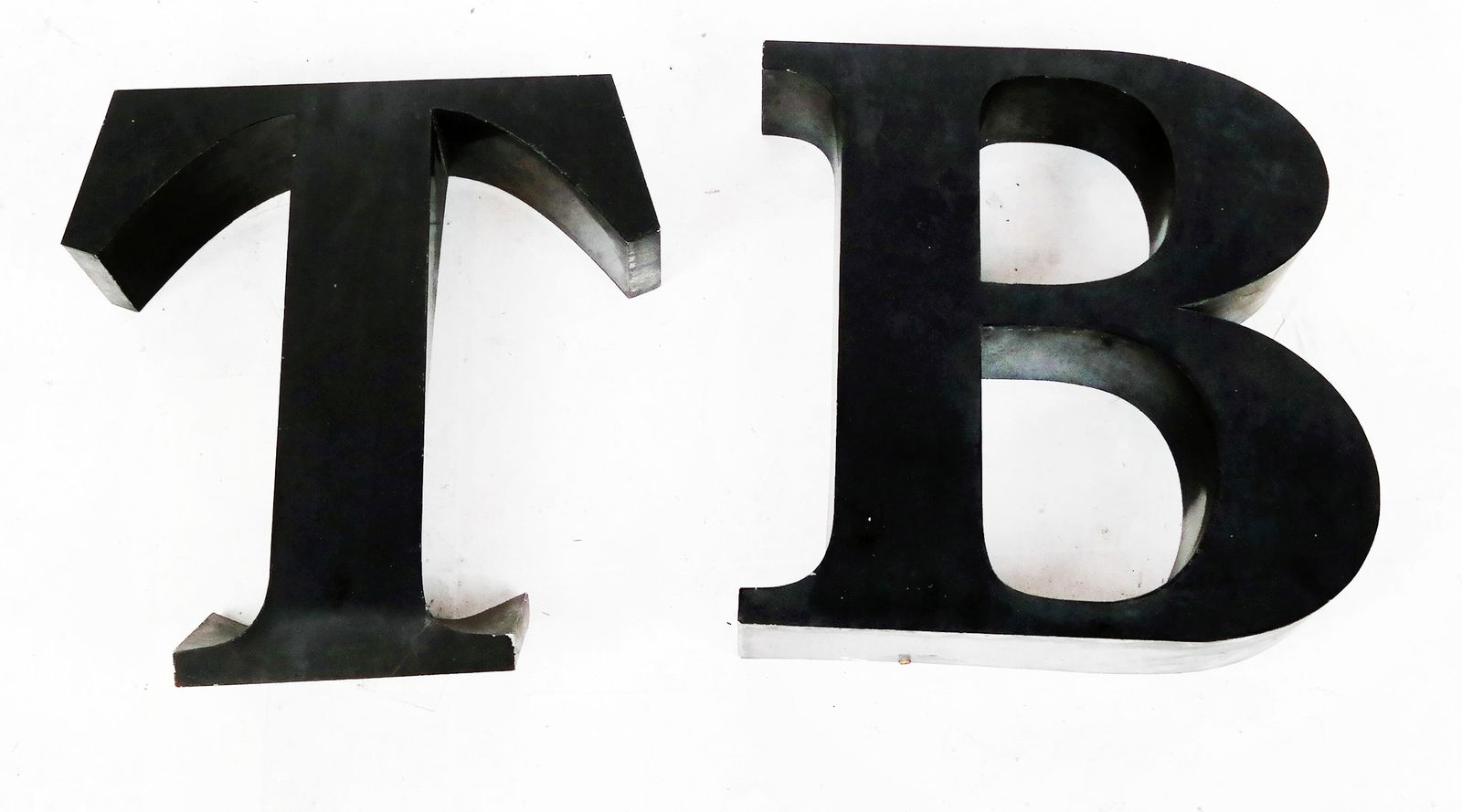 Two Wall Sculpture of Letters "T" & "B" (1 of 6)
