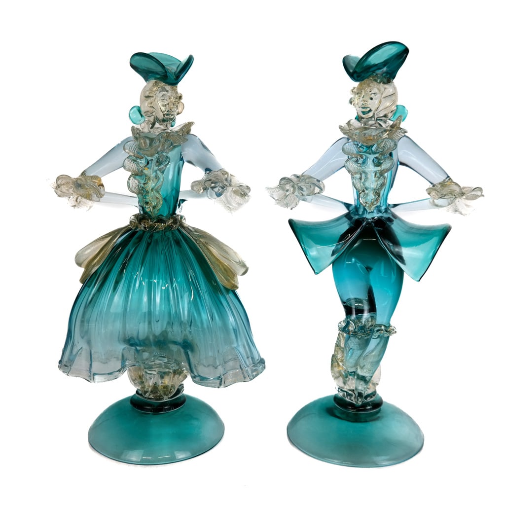 Pair of Venetian Murano Glass Figures (1 of 10)