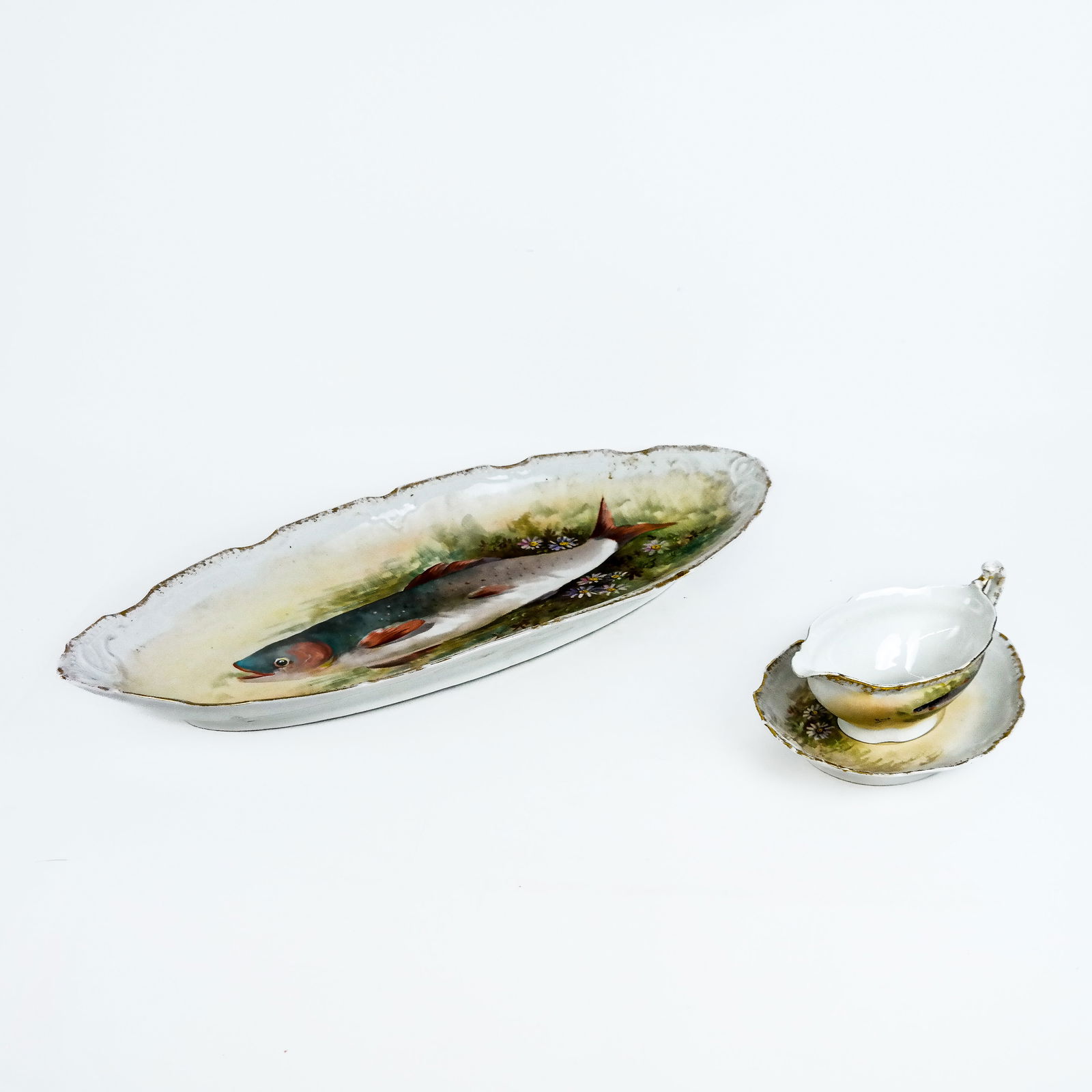 Limoges French Porcelain Partial Fish Service (1 of 16)