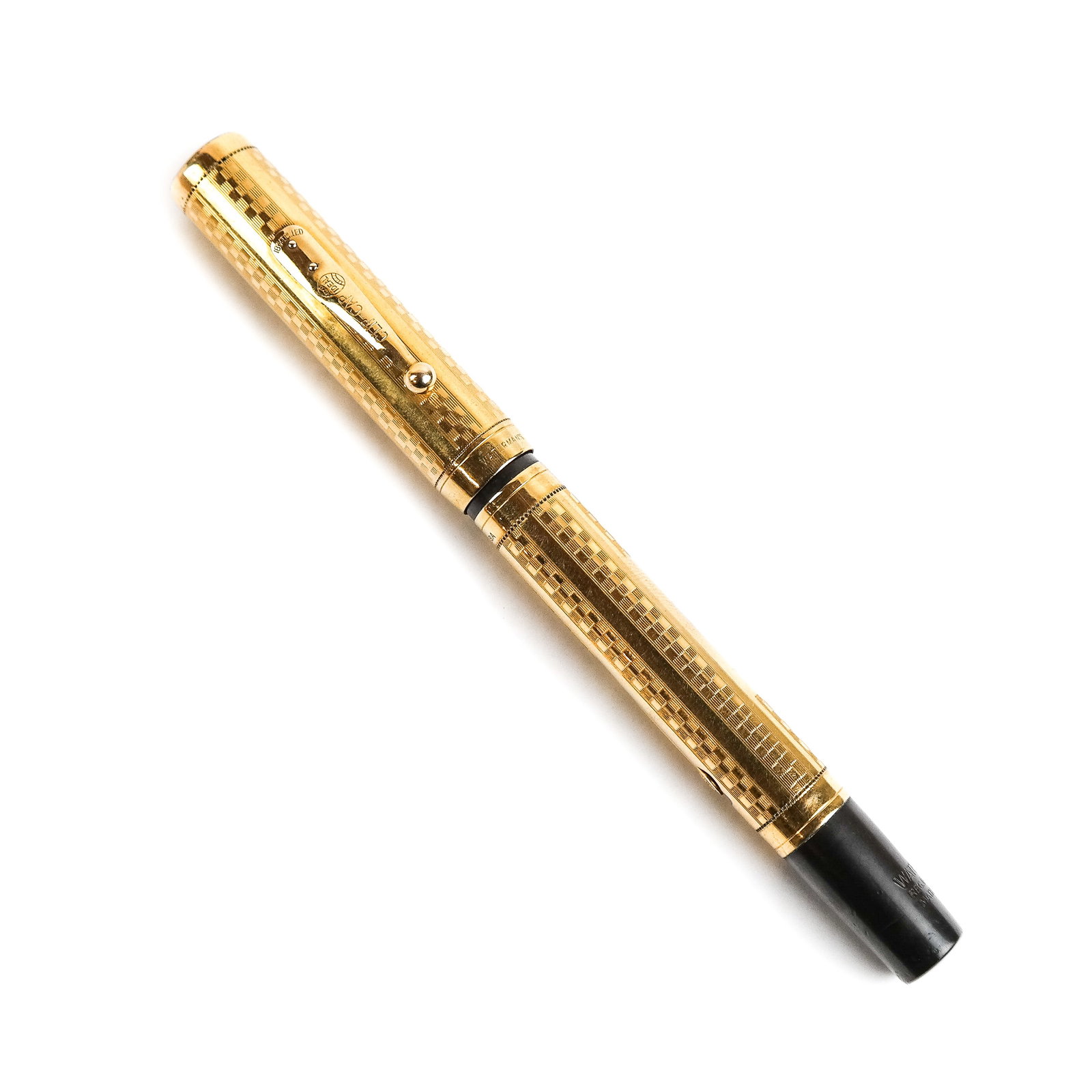 Waterman's USA Gold-Tone Fountain Pen: Waterman's USA gold-tone fountain pen with Ideal gold-plated clip.