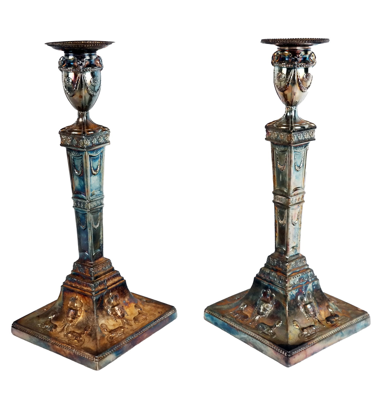 Pair of Silver Plate Candlesticks (1 of 1)