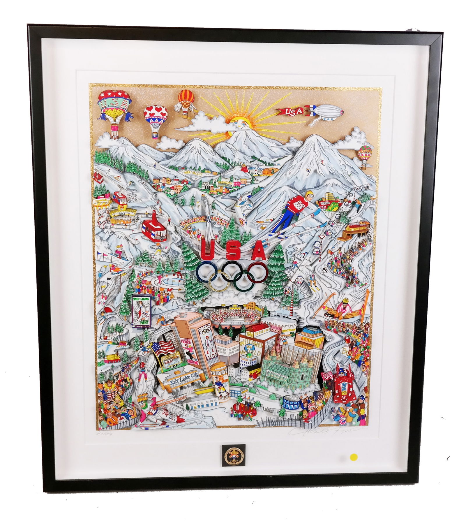 Charles FAZZINO:  XIX Winter Games - 3D Pop Art (1 of 12)