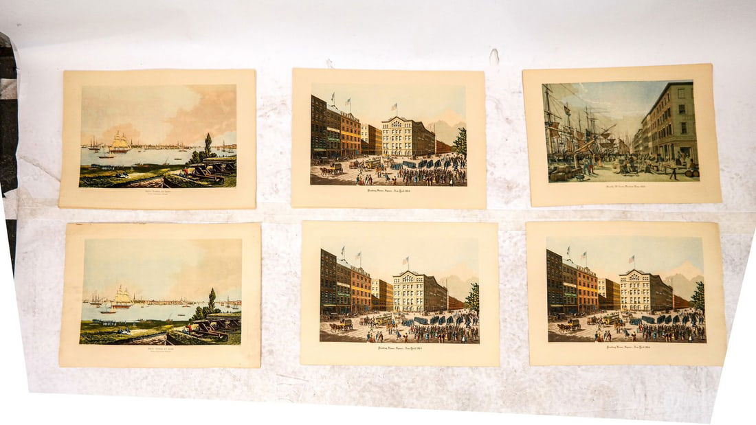 Large Group of Old New York Prints (60 Pcs.) (1 of 5)